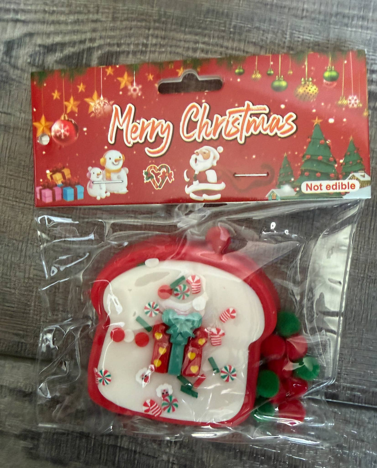 Christmas Sticky Style Squish Toy with Hang Tag