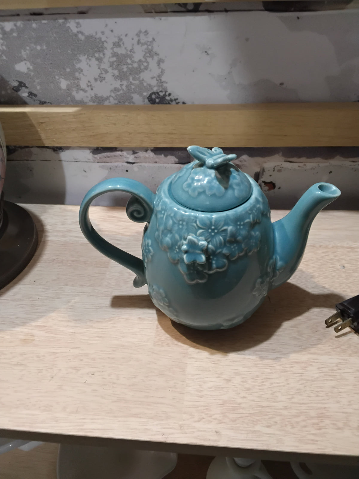 1960s European Blue Porcelain Teapot,