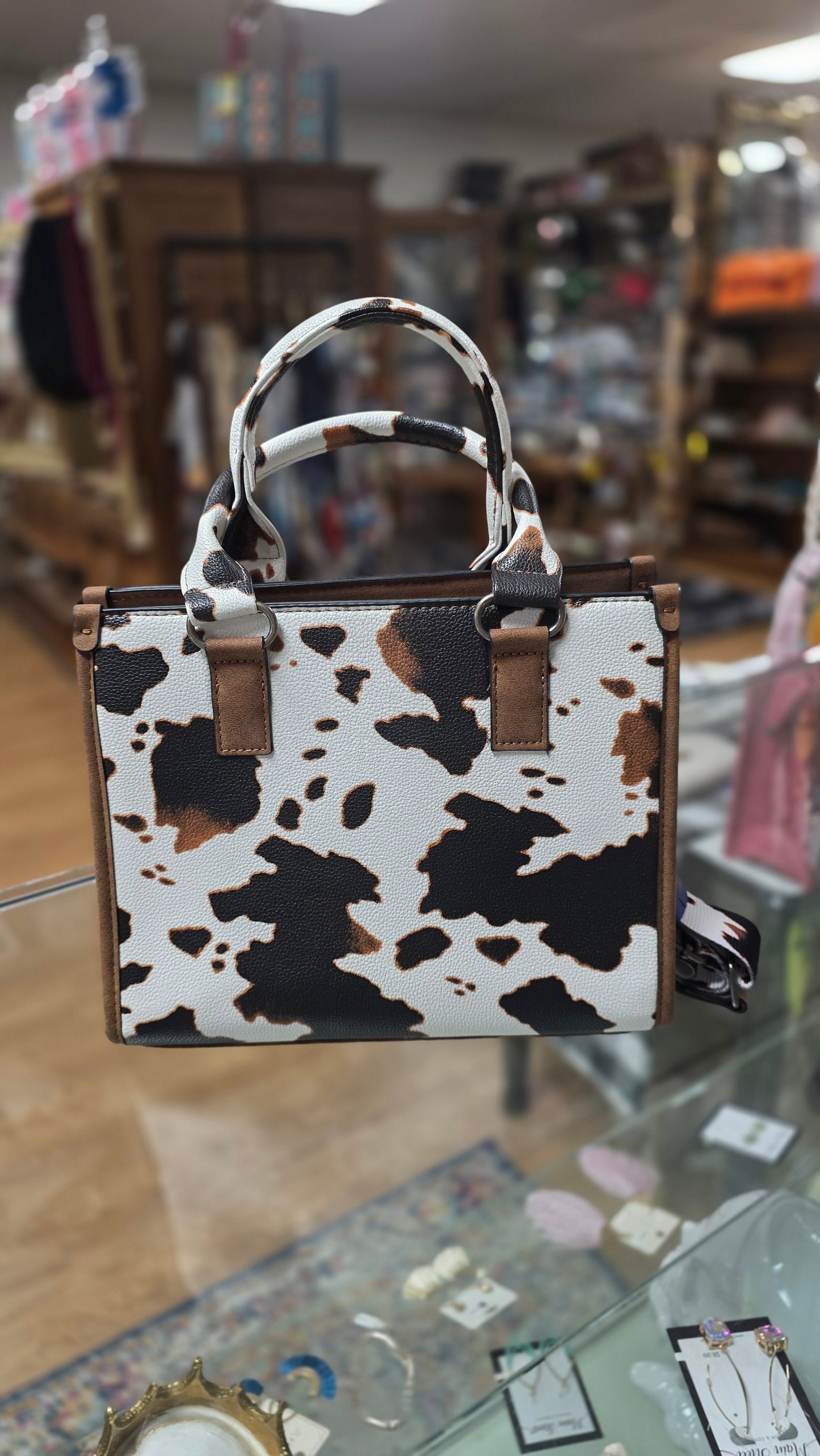 Wrangler Cow Print Tote Crossbody