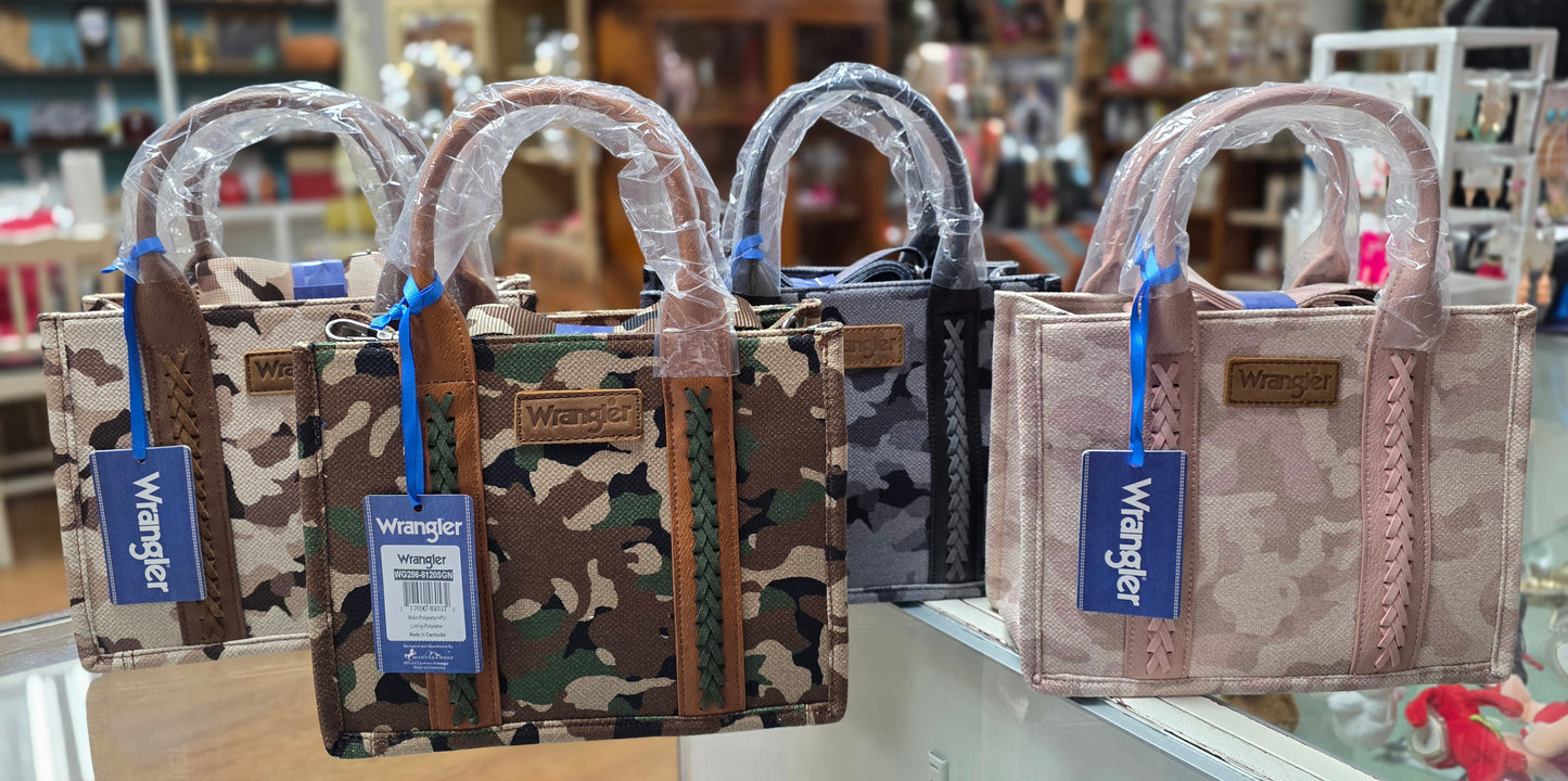 Wrangler Camo Print Canvas Tote / Crossbody