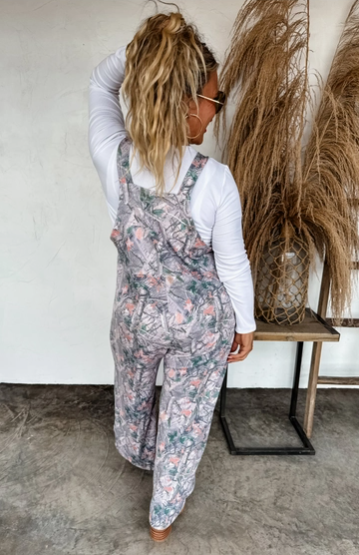 Woodland Camo Print Soft Overalls