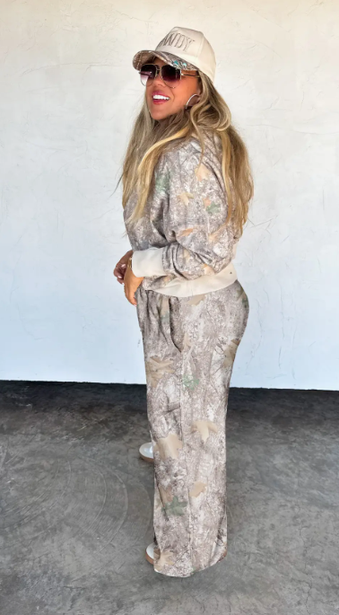 Blakeley Drift Away Wide Leg Soft Camo Joggers
