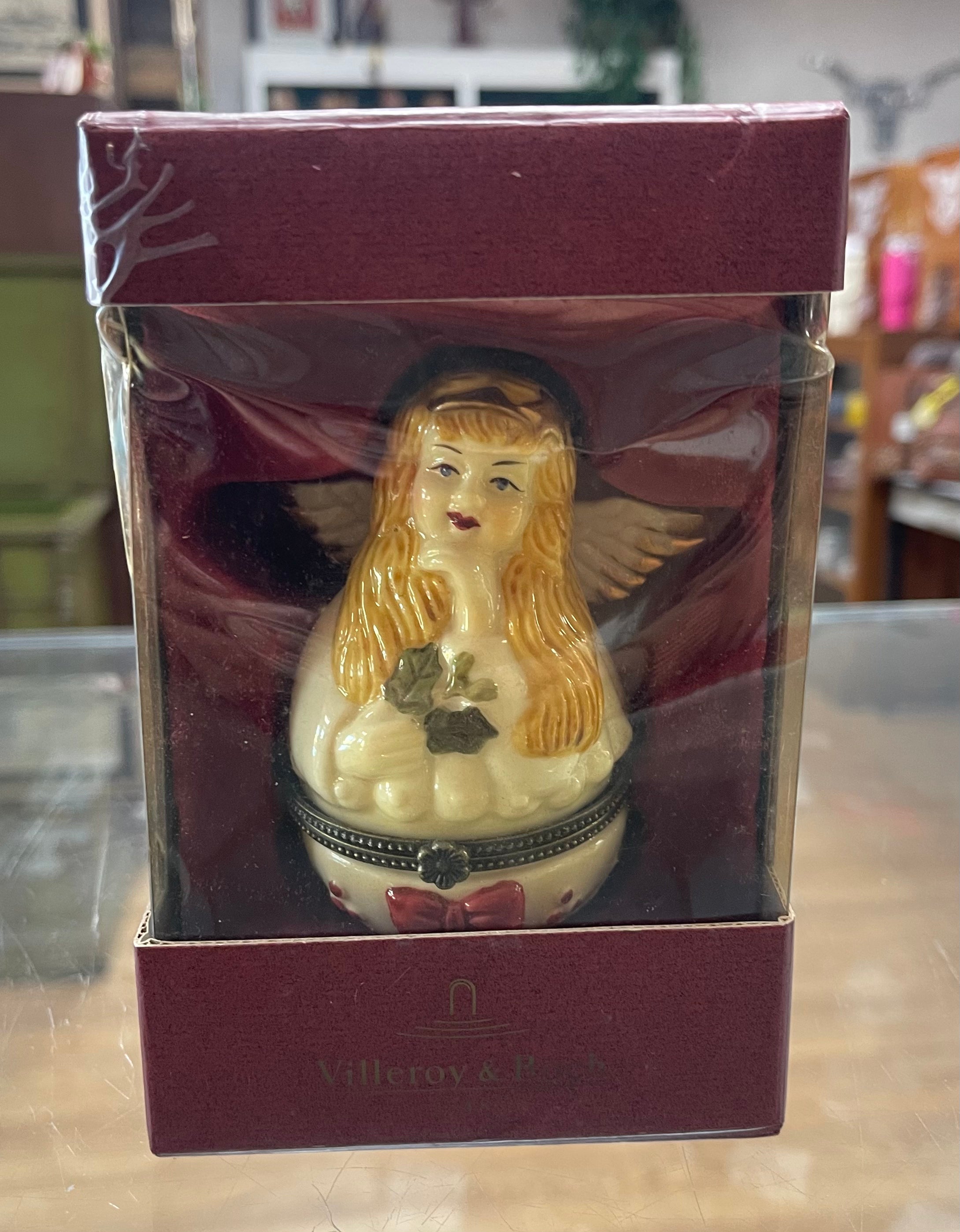 1948 Vintage Villeroy & Boch Christmas Angel Porcelain Trinket