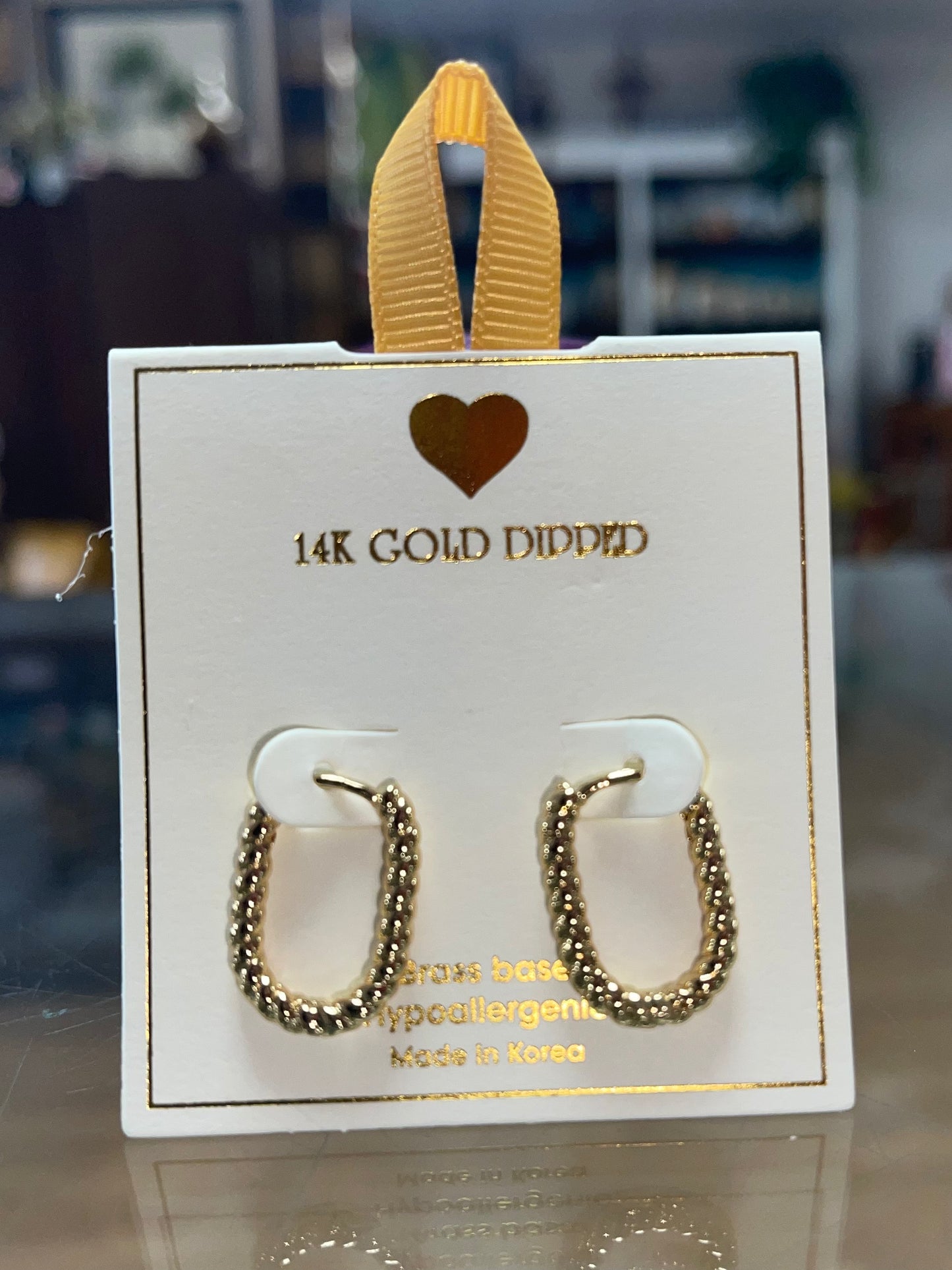 White Gold Dipped Earrings