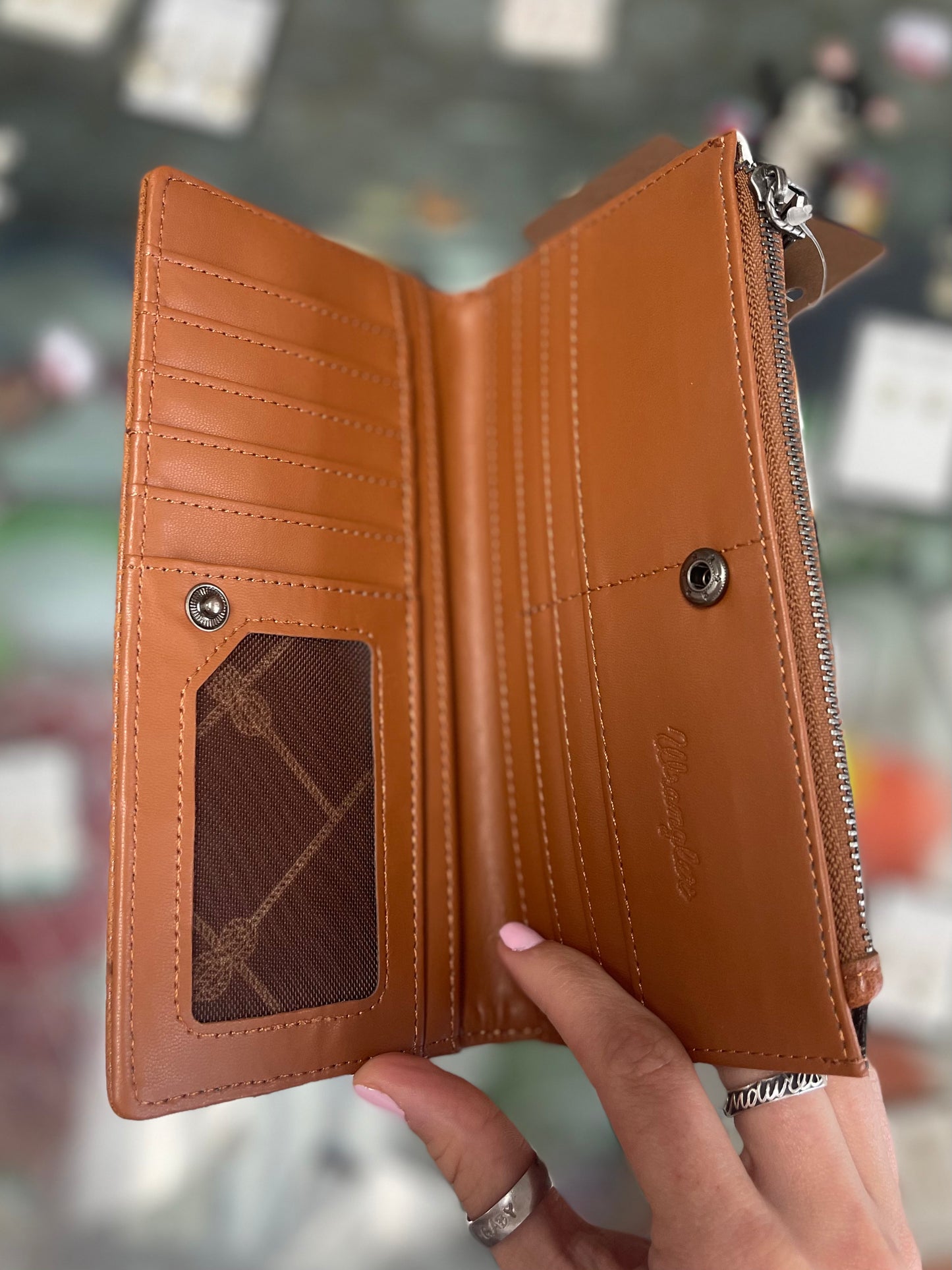 Wrangler Cow Print Bi-Fold Wallet - White