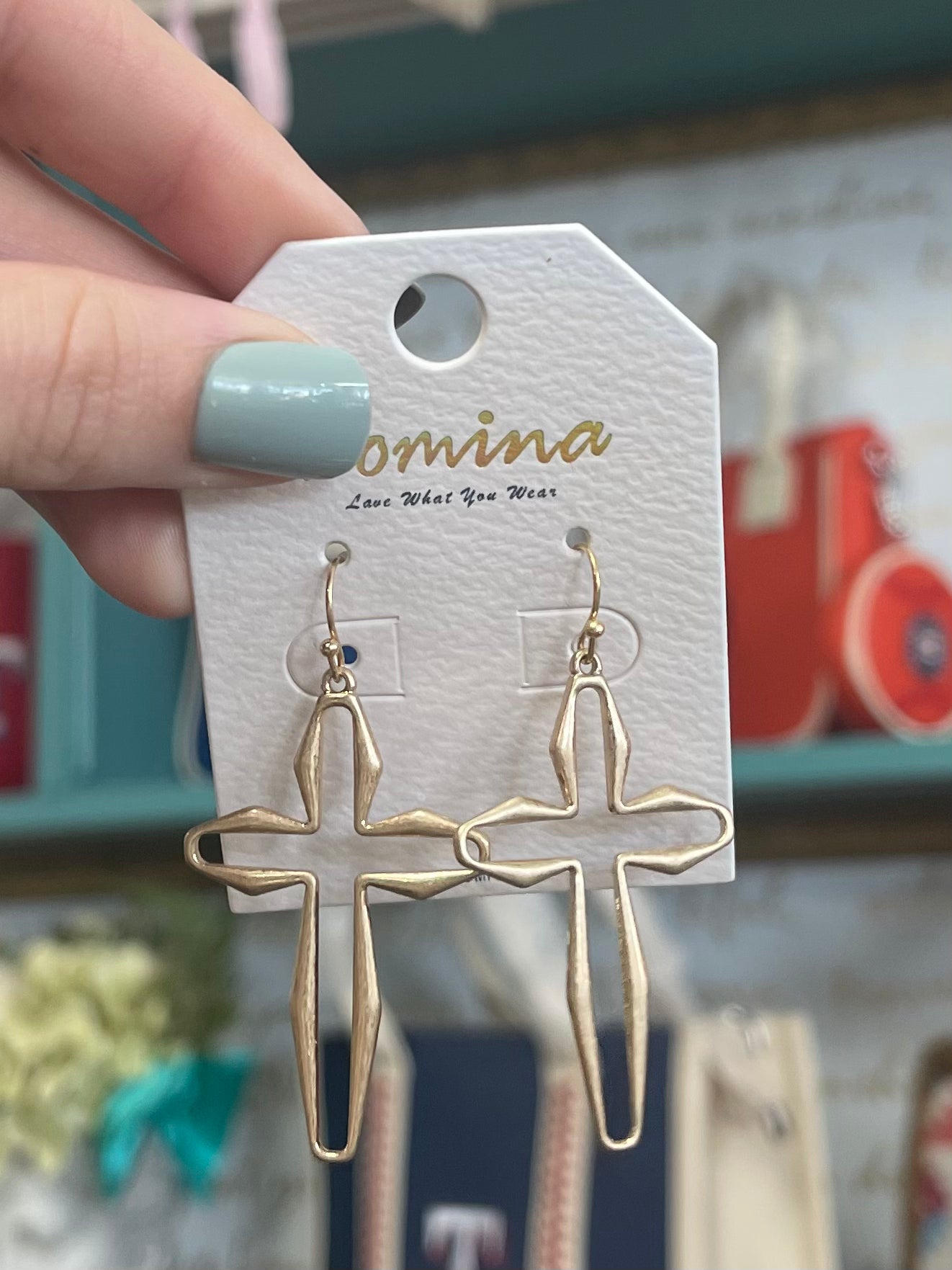 Iron Sharpens Iron Cross Earrings