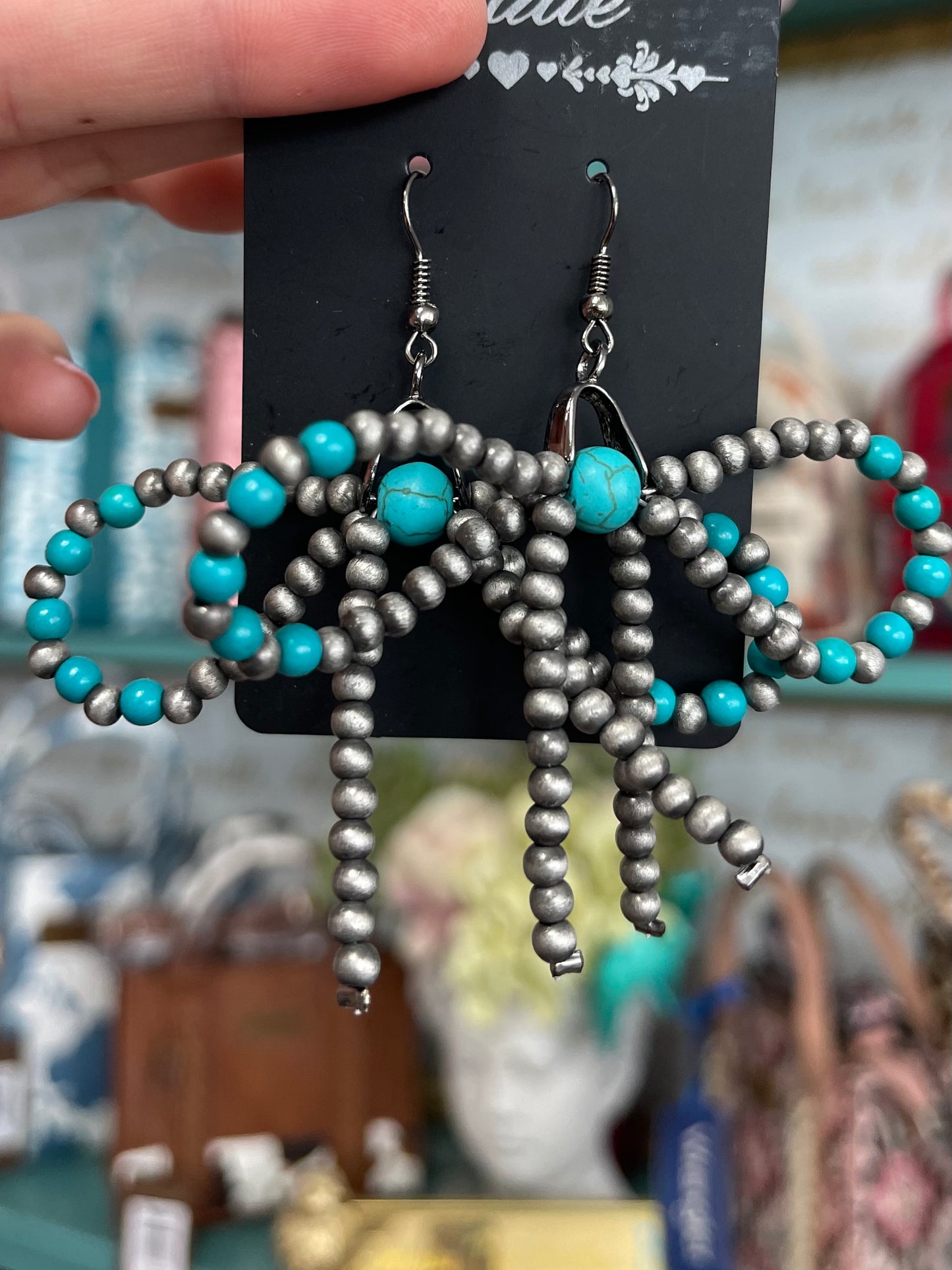 Navajo Pearl Bow Earrings
