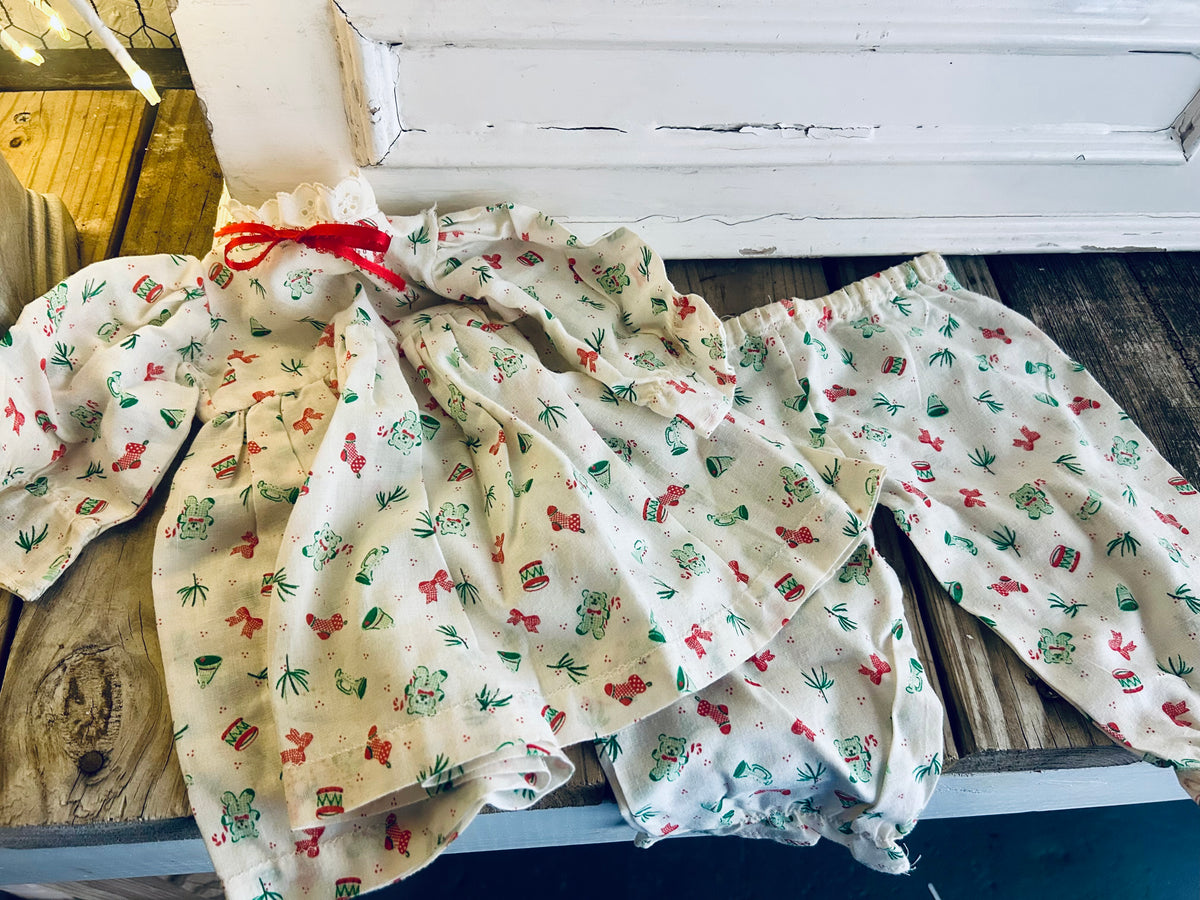 Vintage doll pajama set