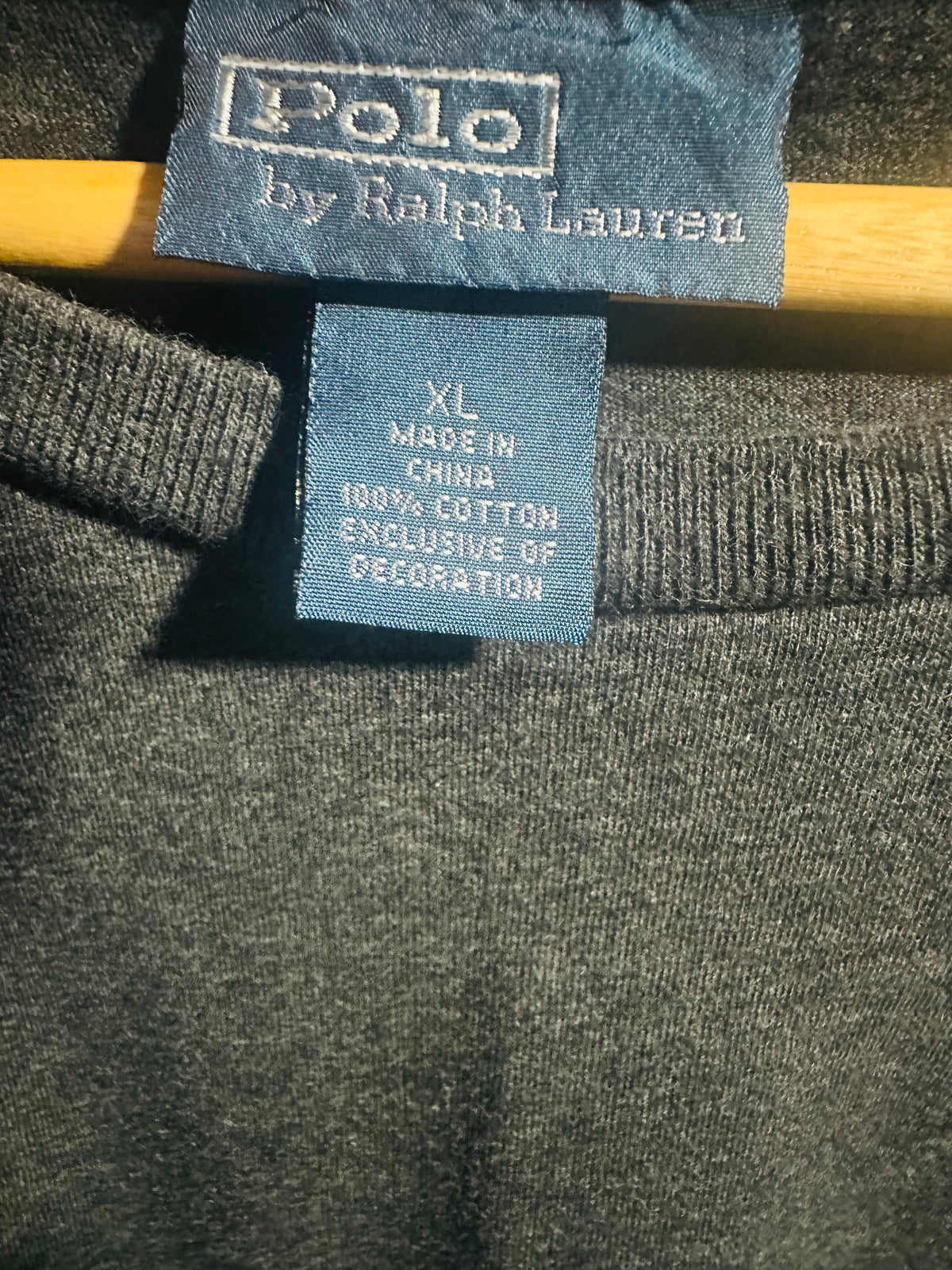 XL Heather Grey Ralph Lauren pocket T-Shirt