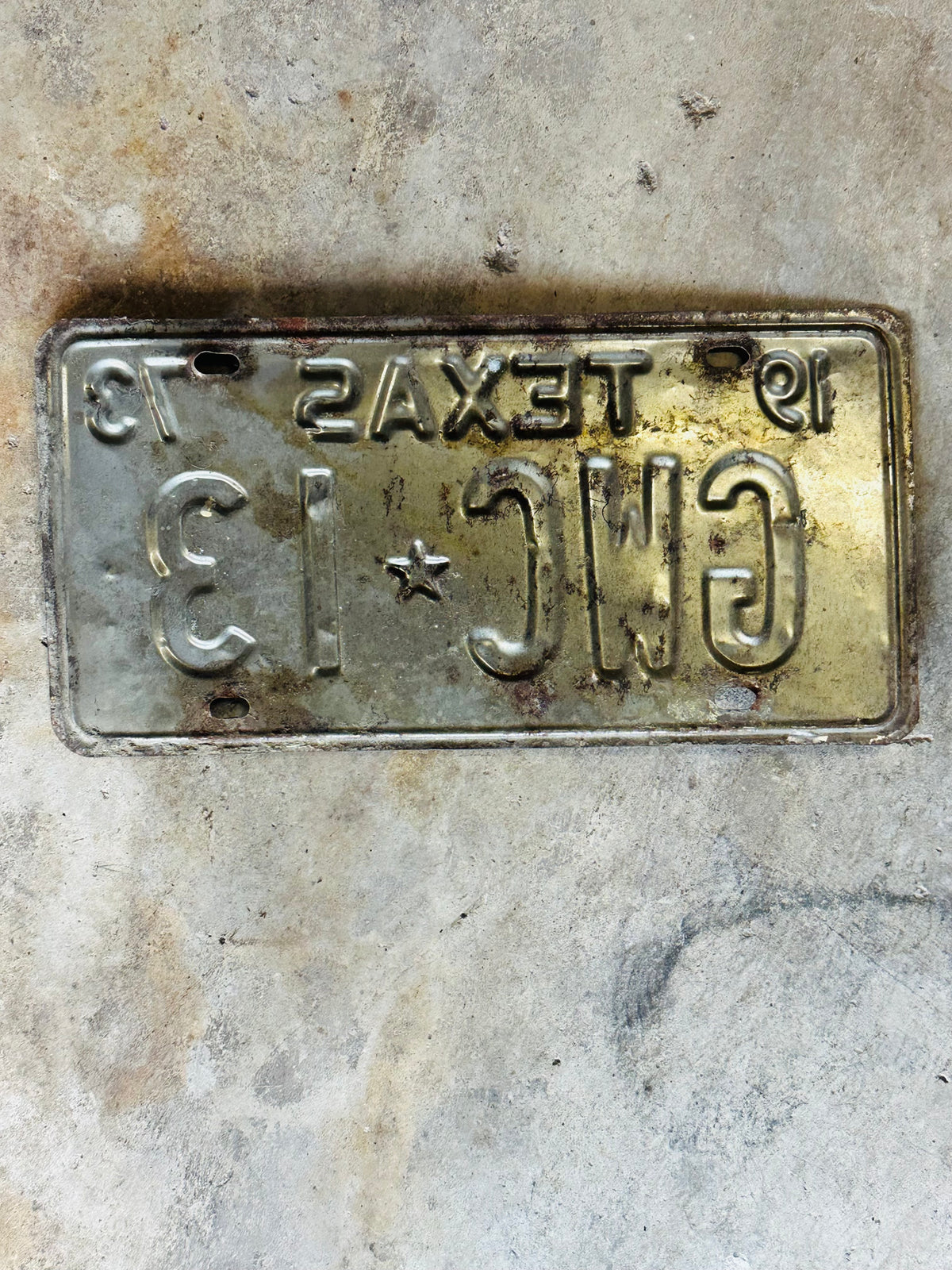 1973 Texas license plate