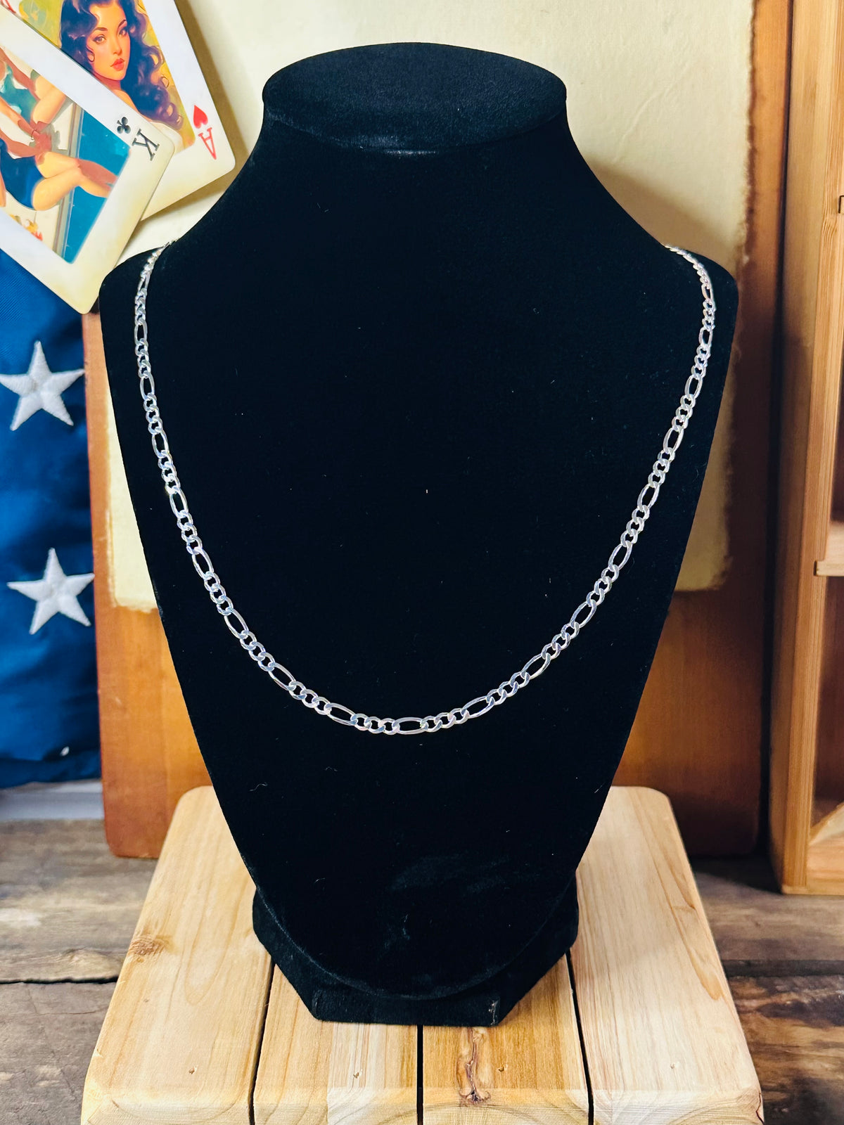 22” 4mm figaro chain 925 #3