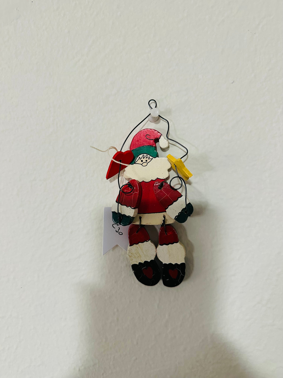 Wooden Santa ornament C30