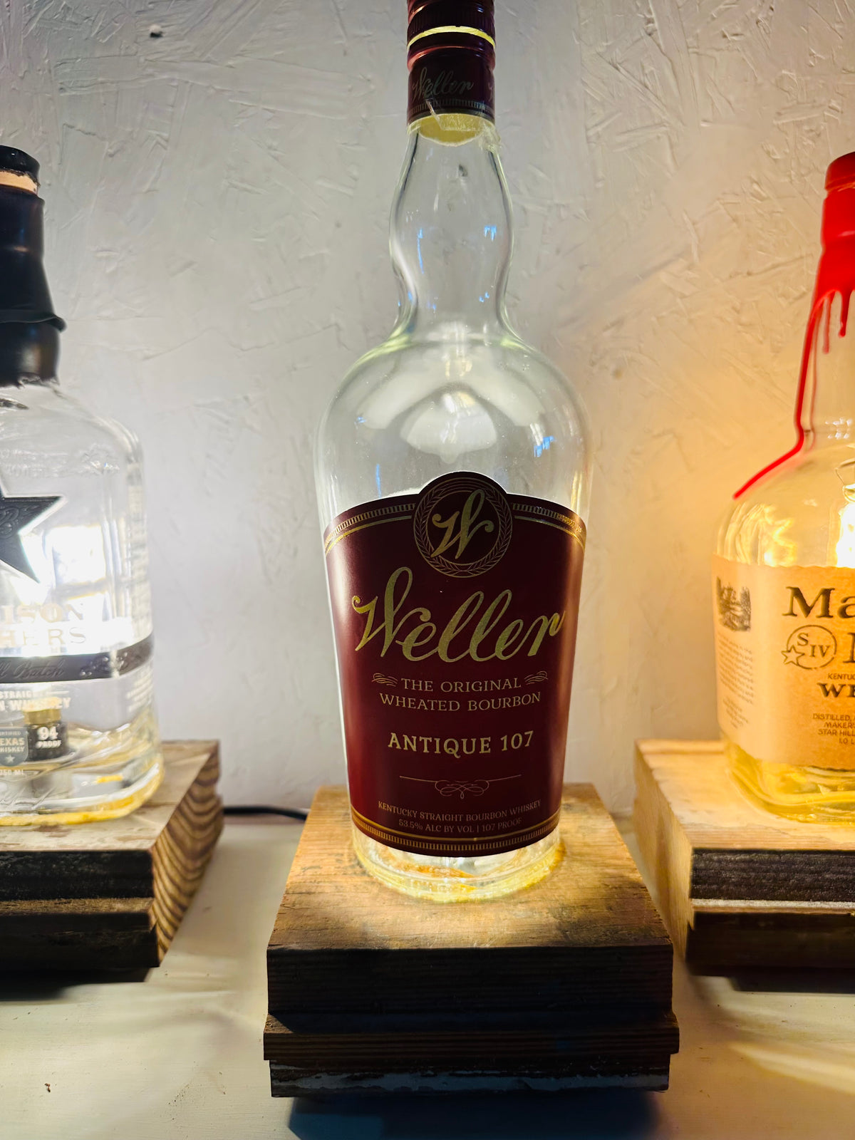 Weller 107 Bourbon bottle lamp.