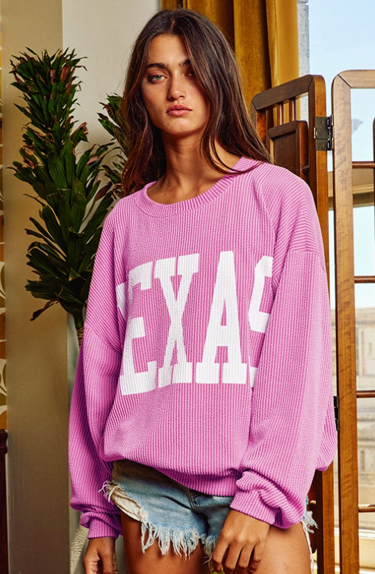 TEXAS Corded Graphic Sweatshirt