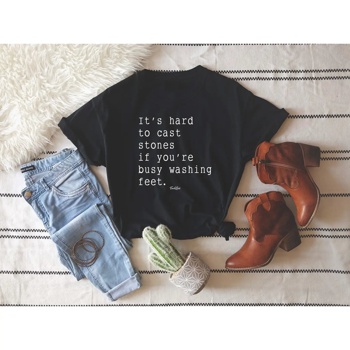 It's Hard To Cast Stones Graphic Tee