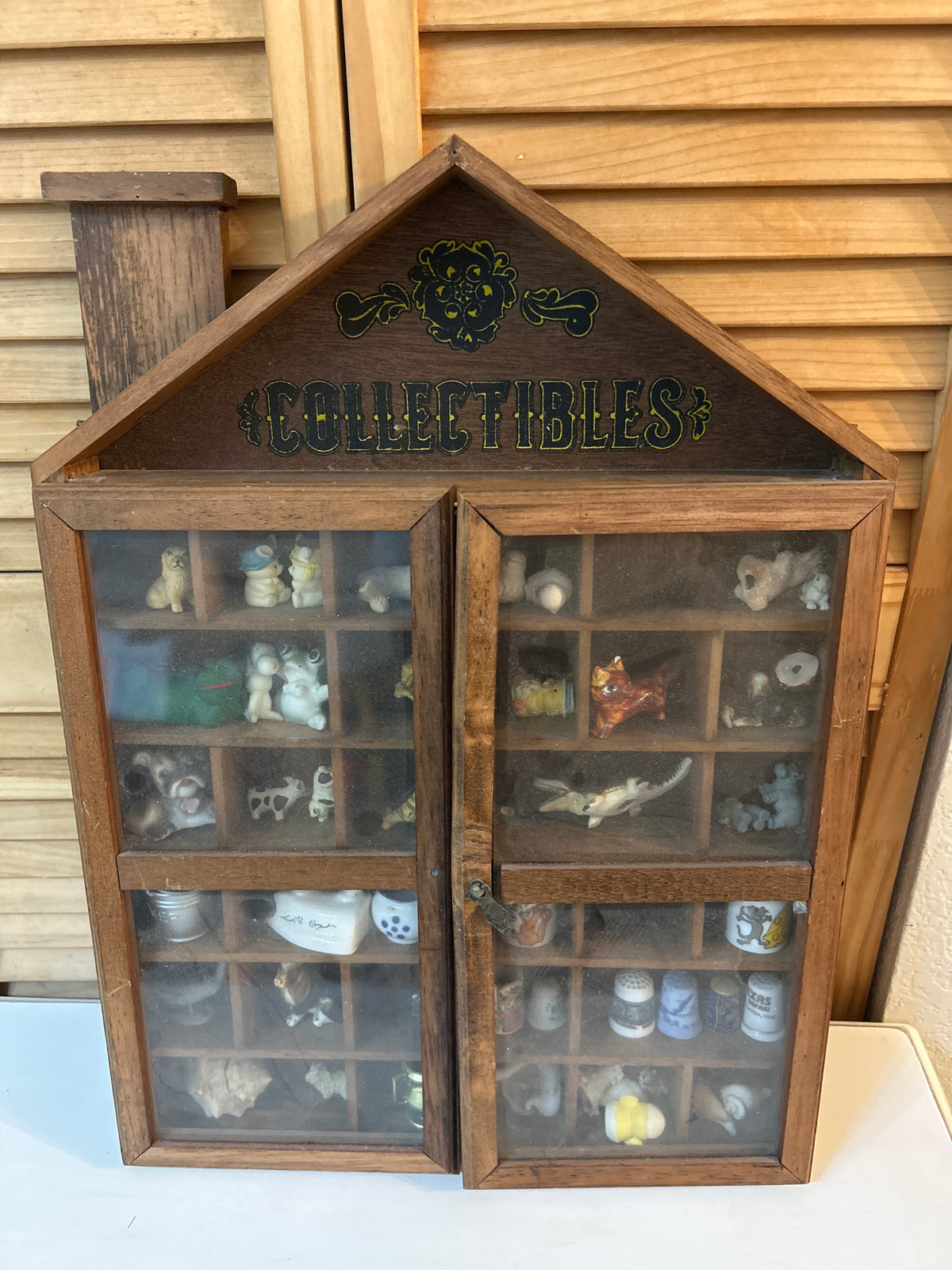 Vintage Collectibles Shelf with trinkets