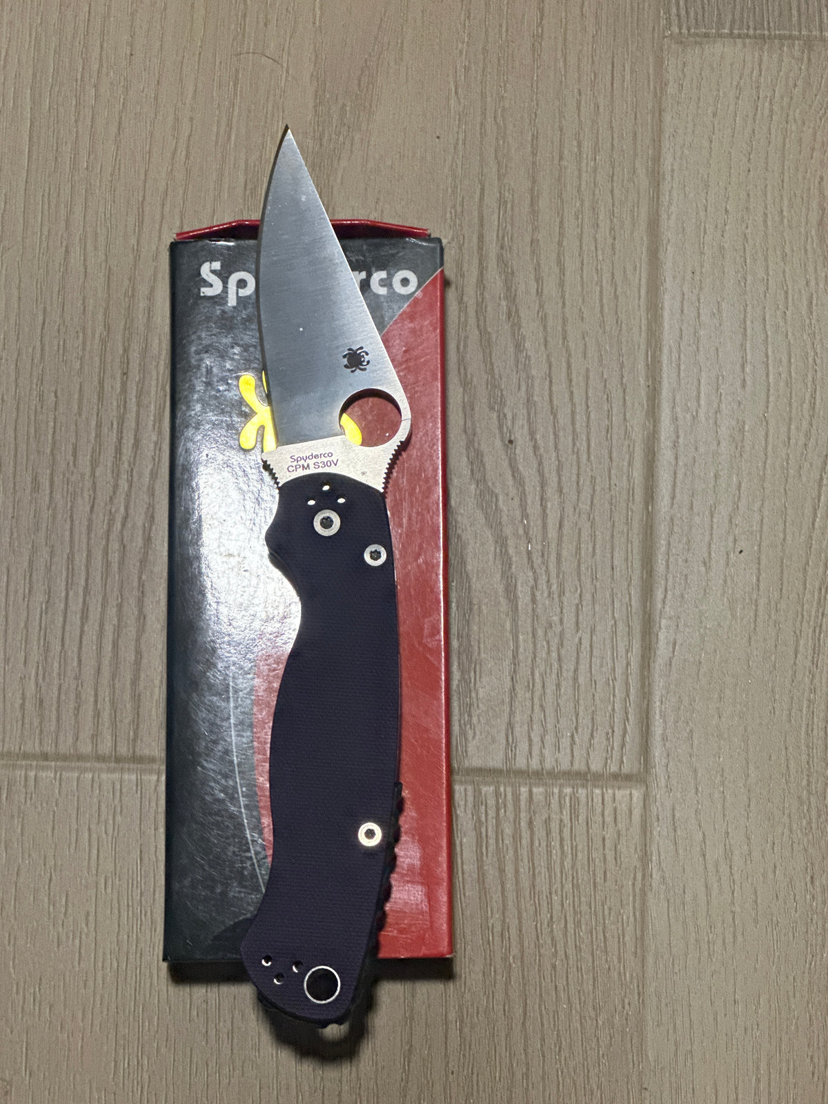 Spyderco PM2 w purple scales