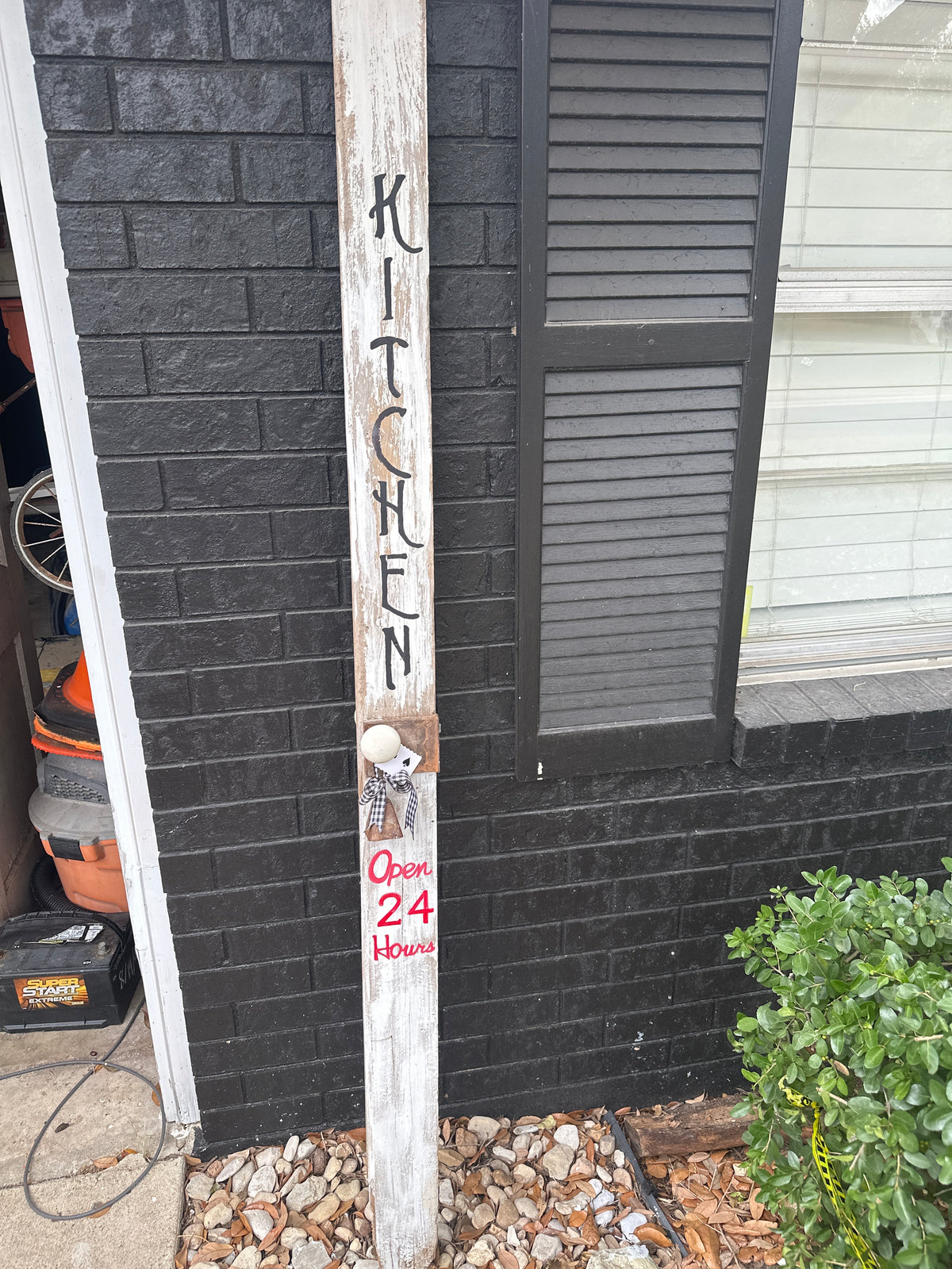 “Kitchen Open” Tall sign