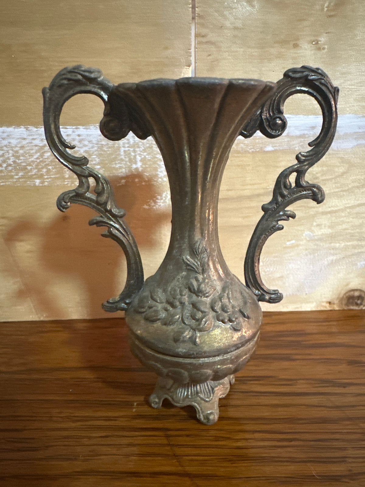 4 1/2” Ornate Brass Vase