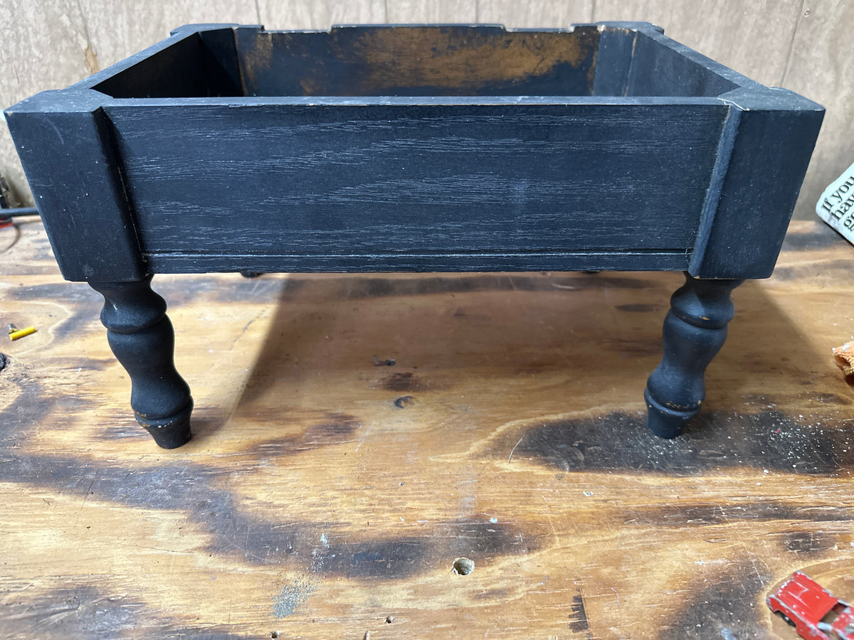 rustic wooden display riser