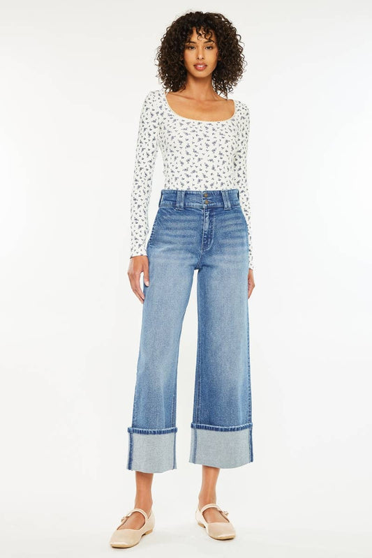 KanCan 90’S CROPPED WIDE JEANS KC5540D
