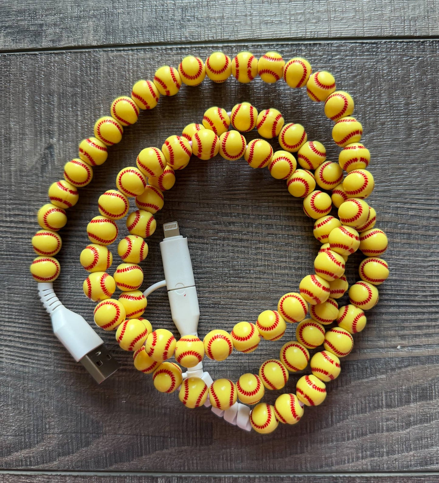 Sports Ball Phone Cord with Lightening and USB-C
