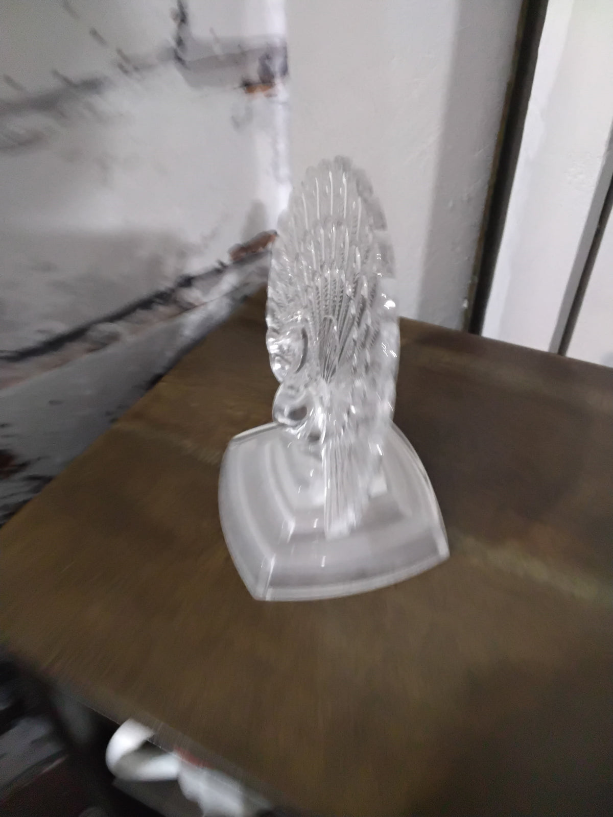 Vintage Cristal D' Arques France Lead Crystal Peacock