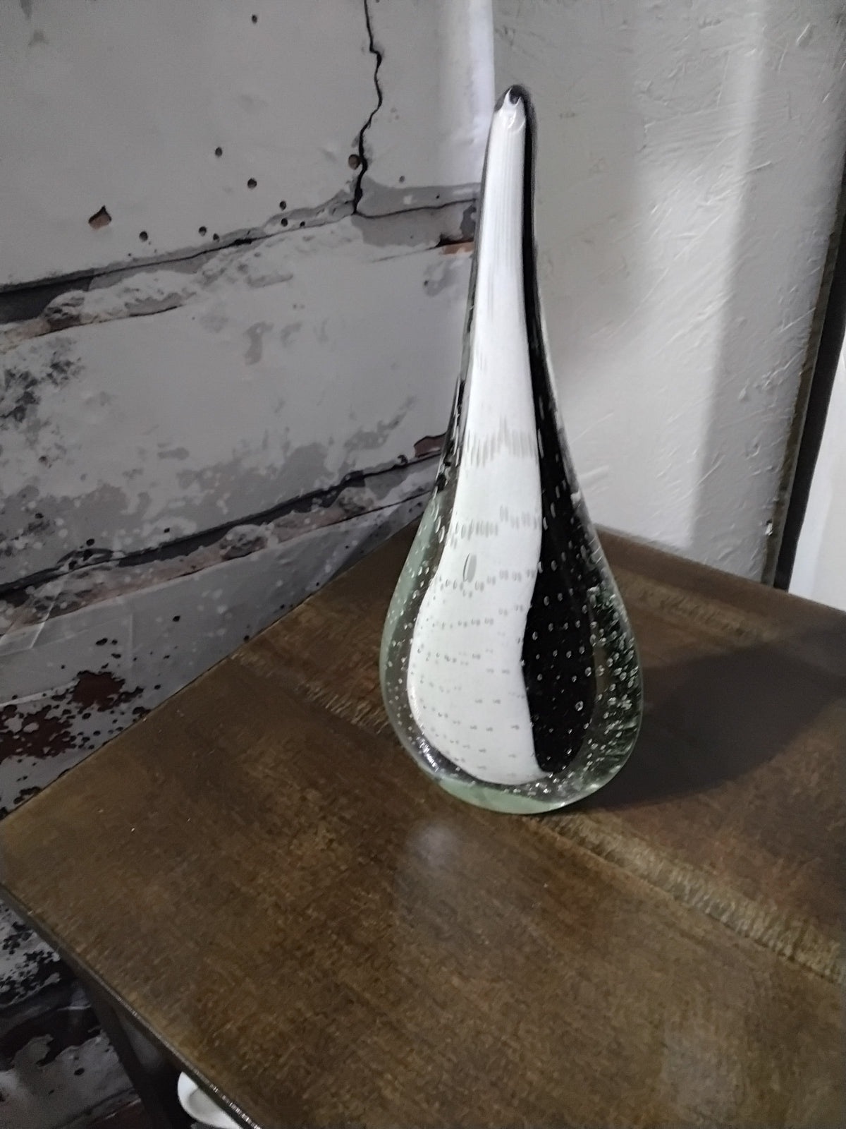 Vintage Murano  Style Blown Glass Teardrop