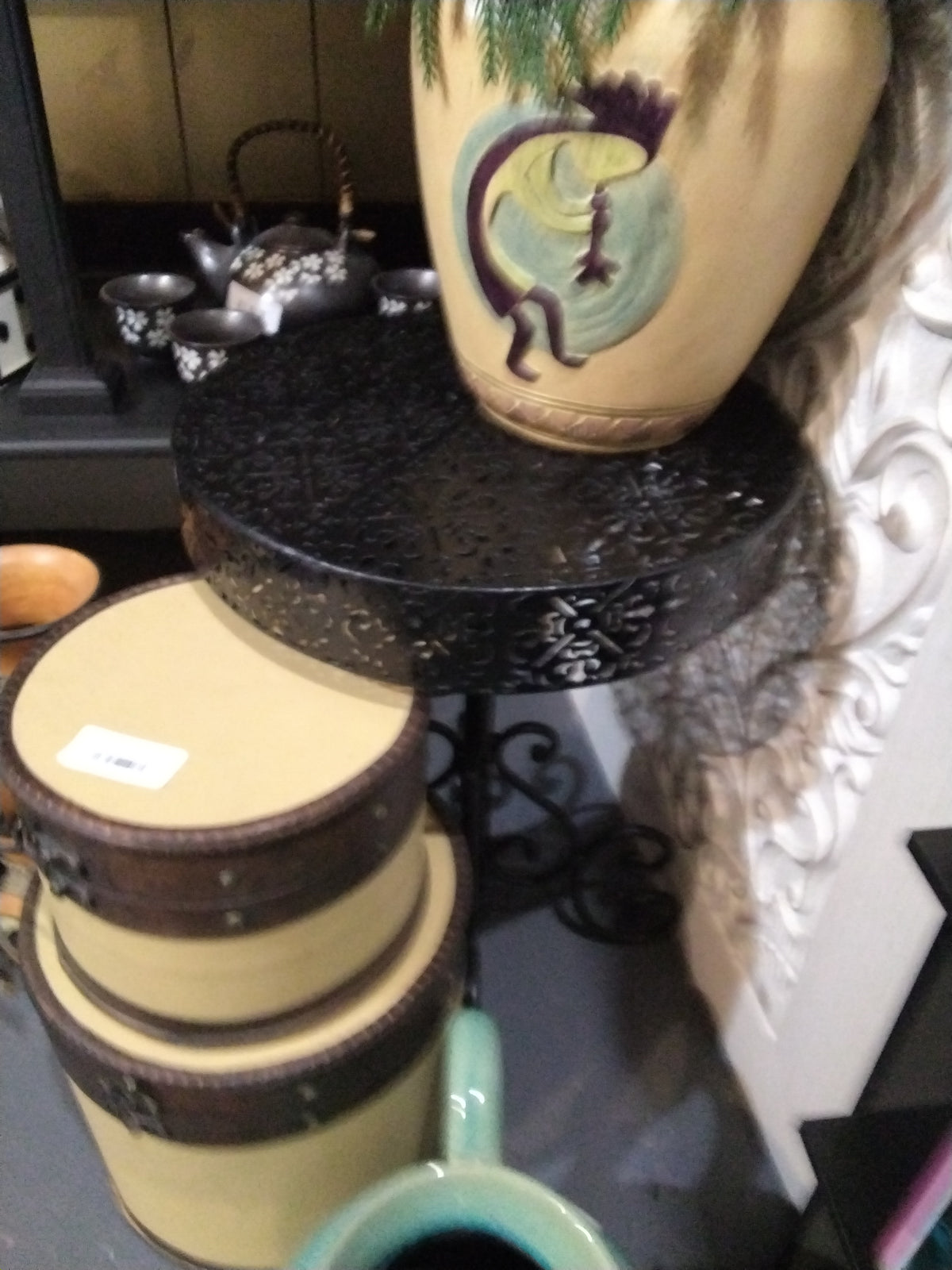 Black Iron Lace, Stool/Planter Stand