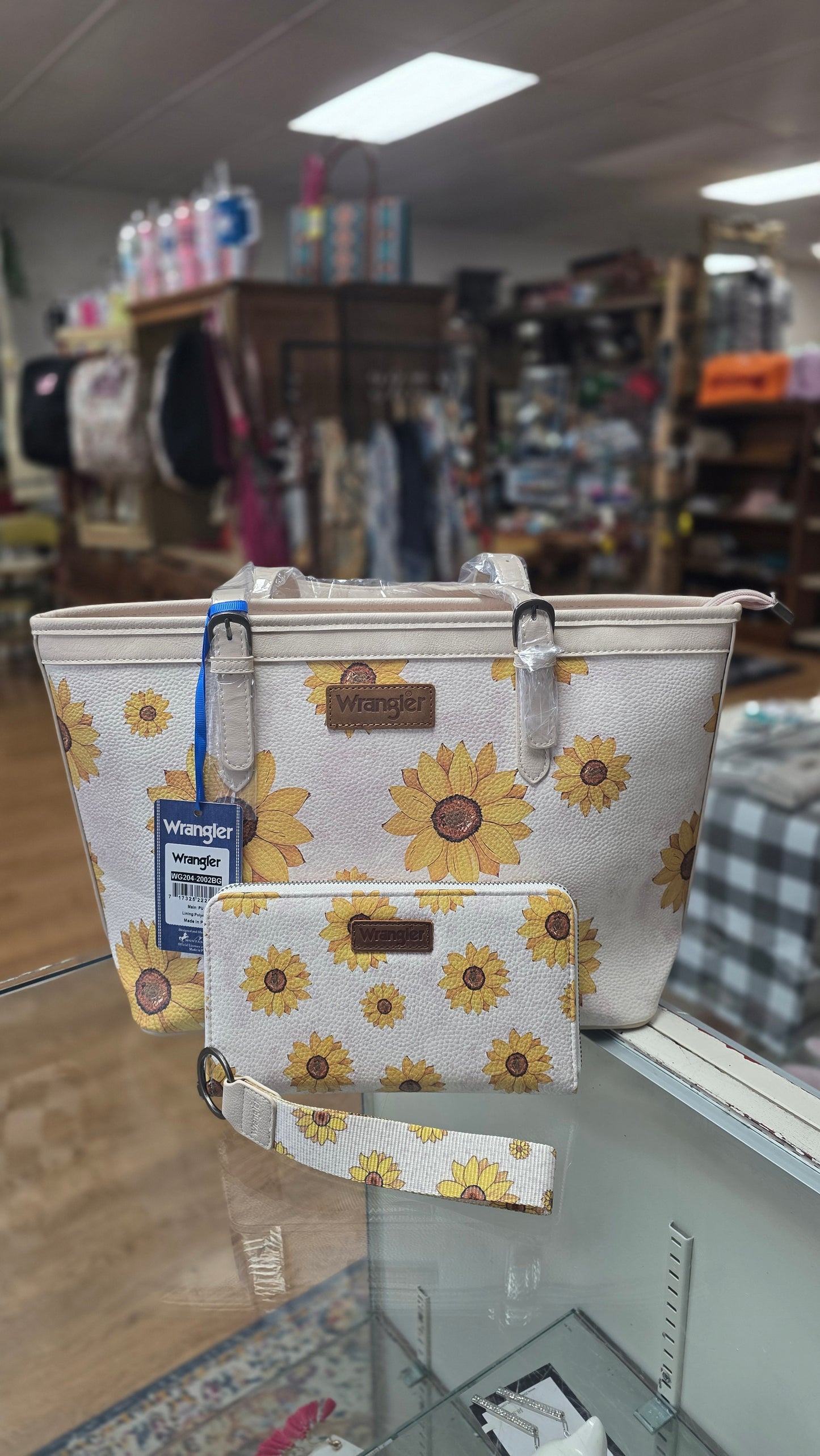 Wrangler Sunflower Print Wide Tote Bag