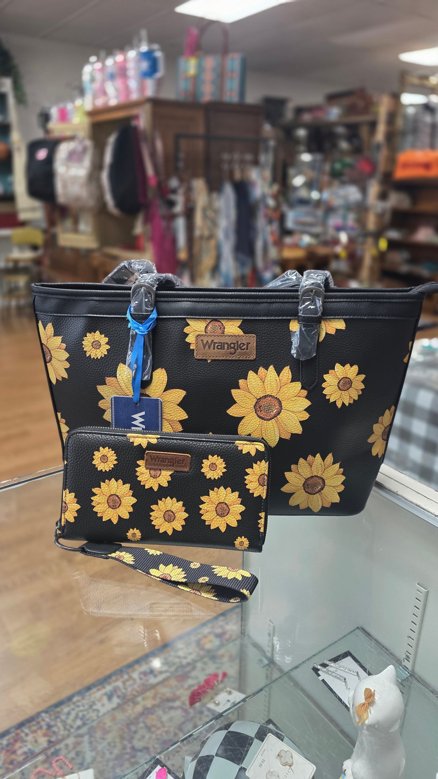 Wrangler Sunflower Print Wide Tote Bag