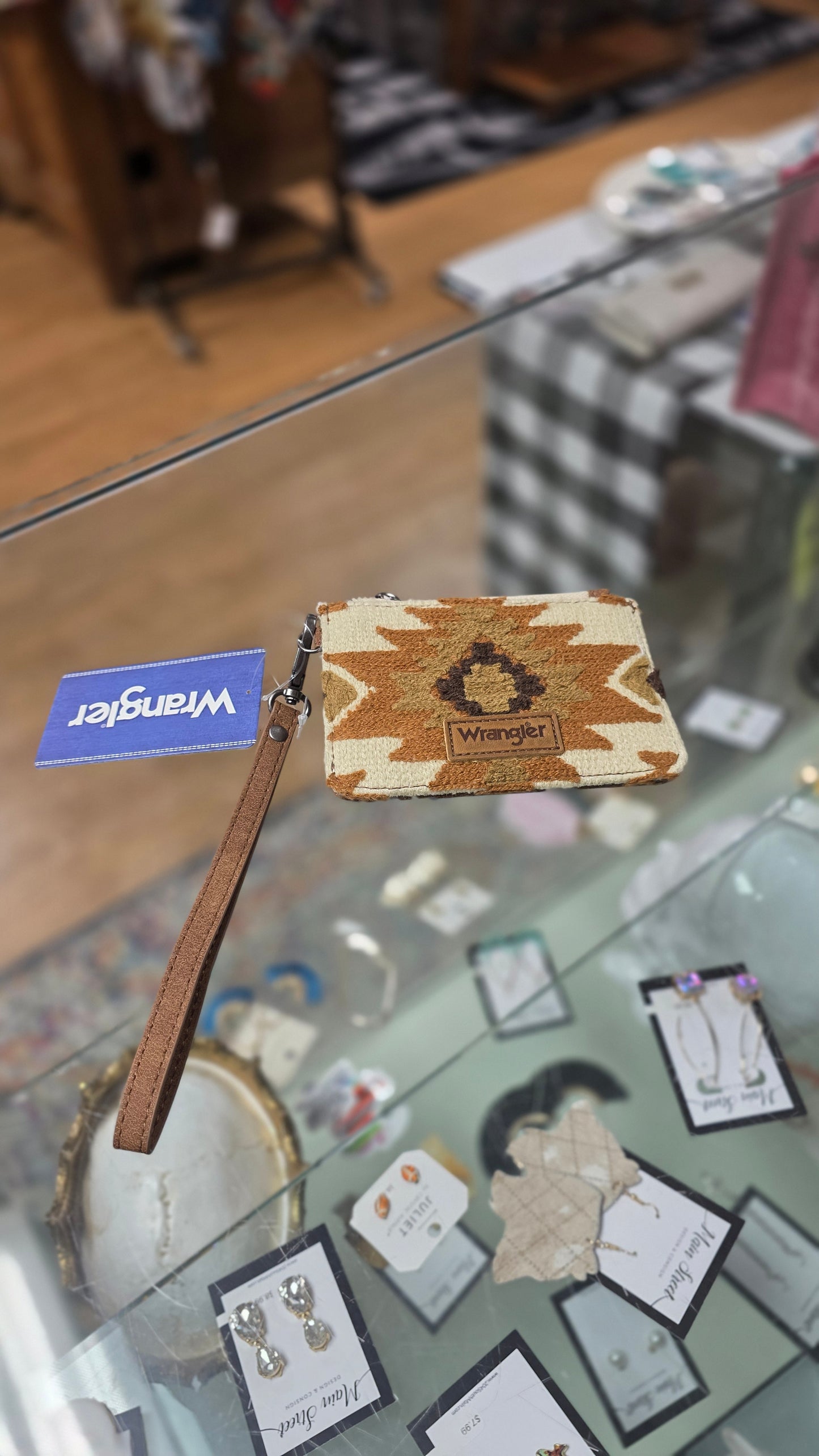 Wrangler Knitted Aztec Print Card Wallet
