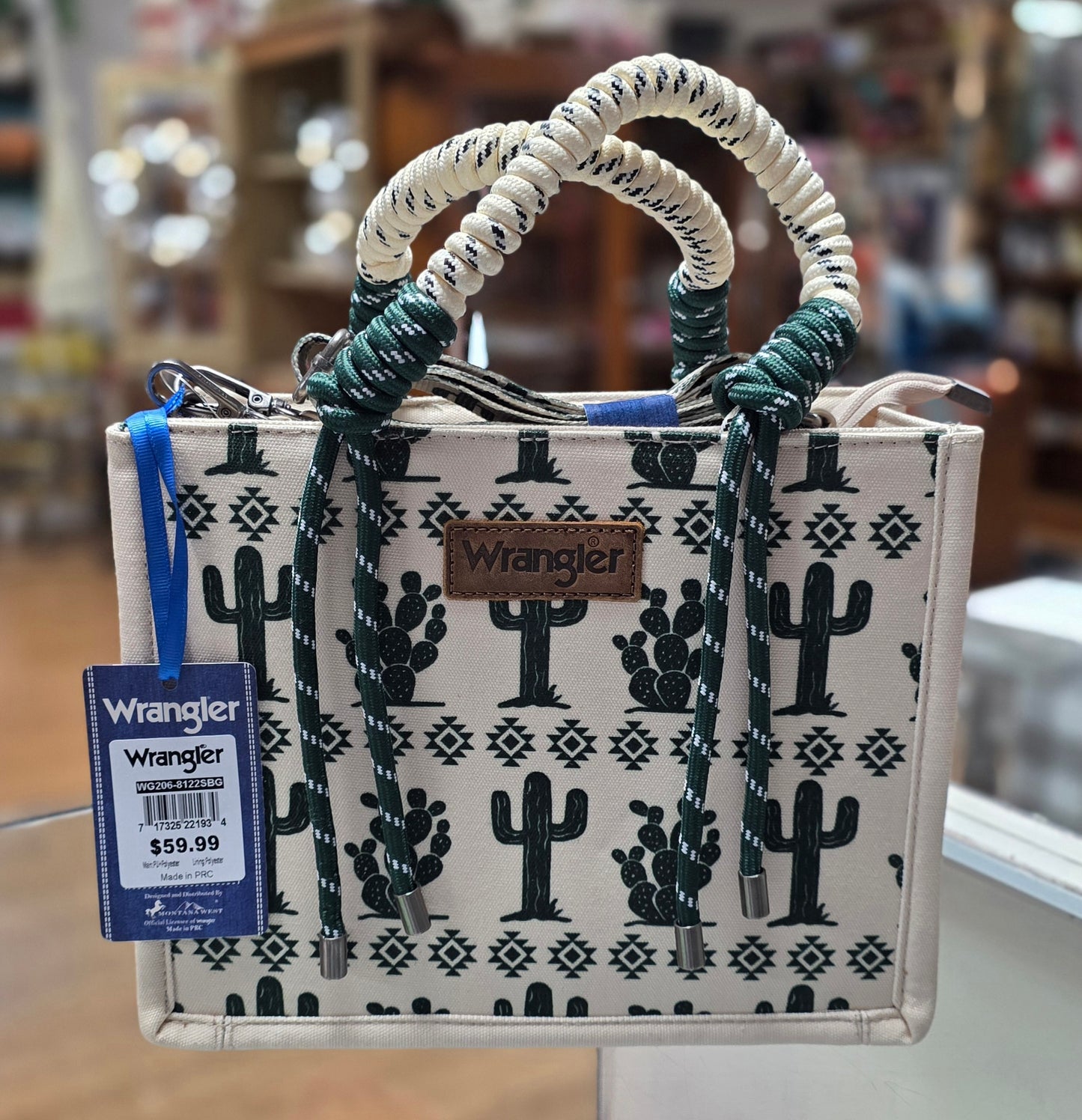 Wrangler Canvas Concealed Carry Rope Handle Tote Crossbody