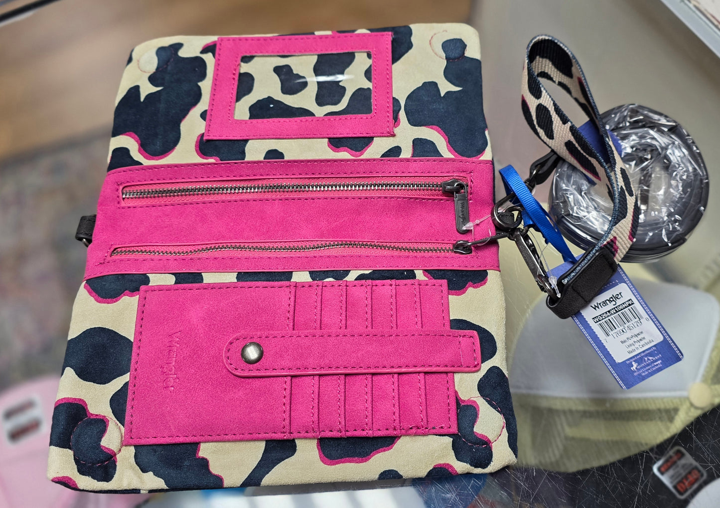 Wrangler Cow Print Soft Wallet / Wristlet / Crossbody