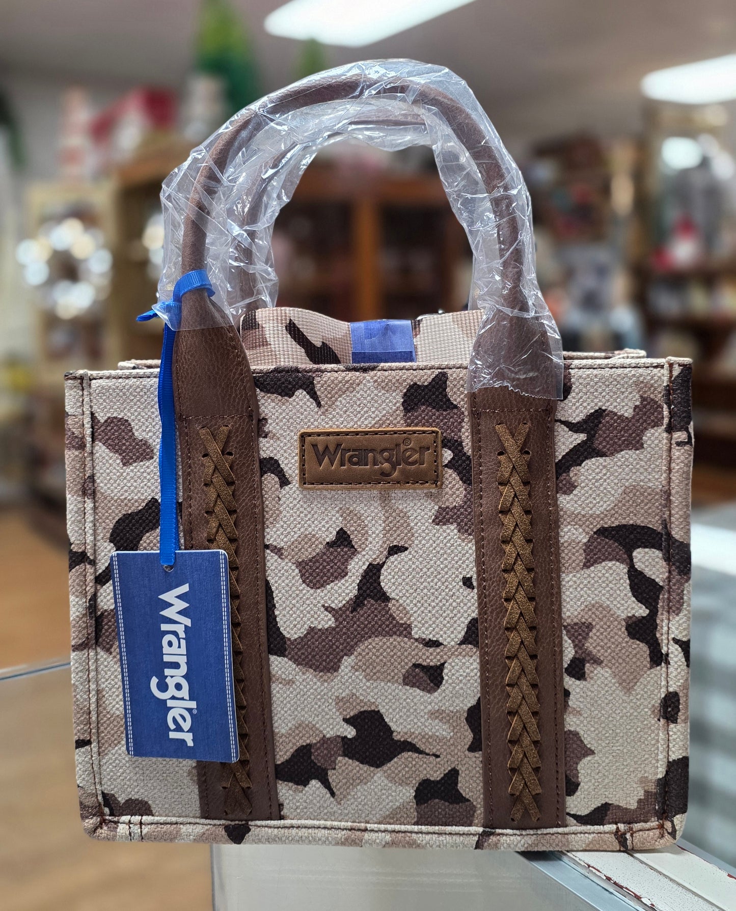 Wrangler Camo Print Canvas Tote / Crossbody