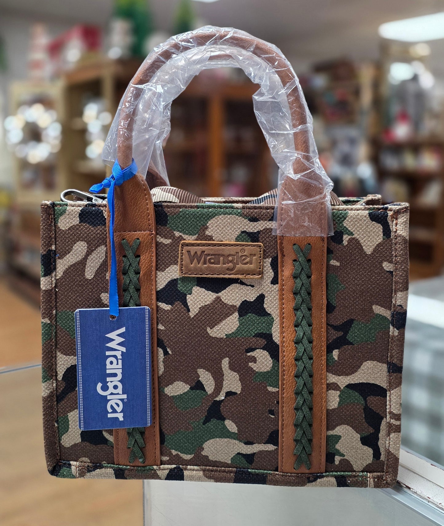 Wrangler Camo Print Canvas Tote / Crossbody
