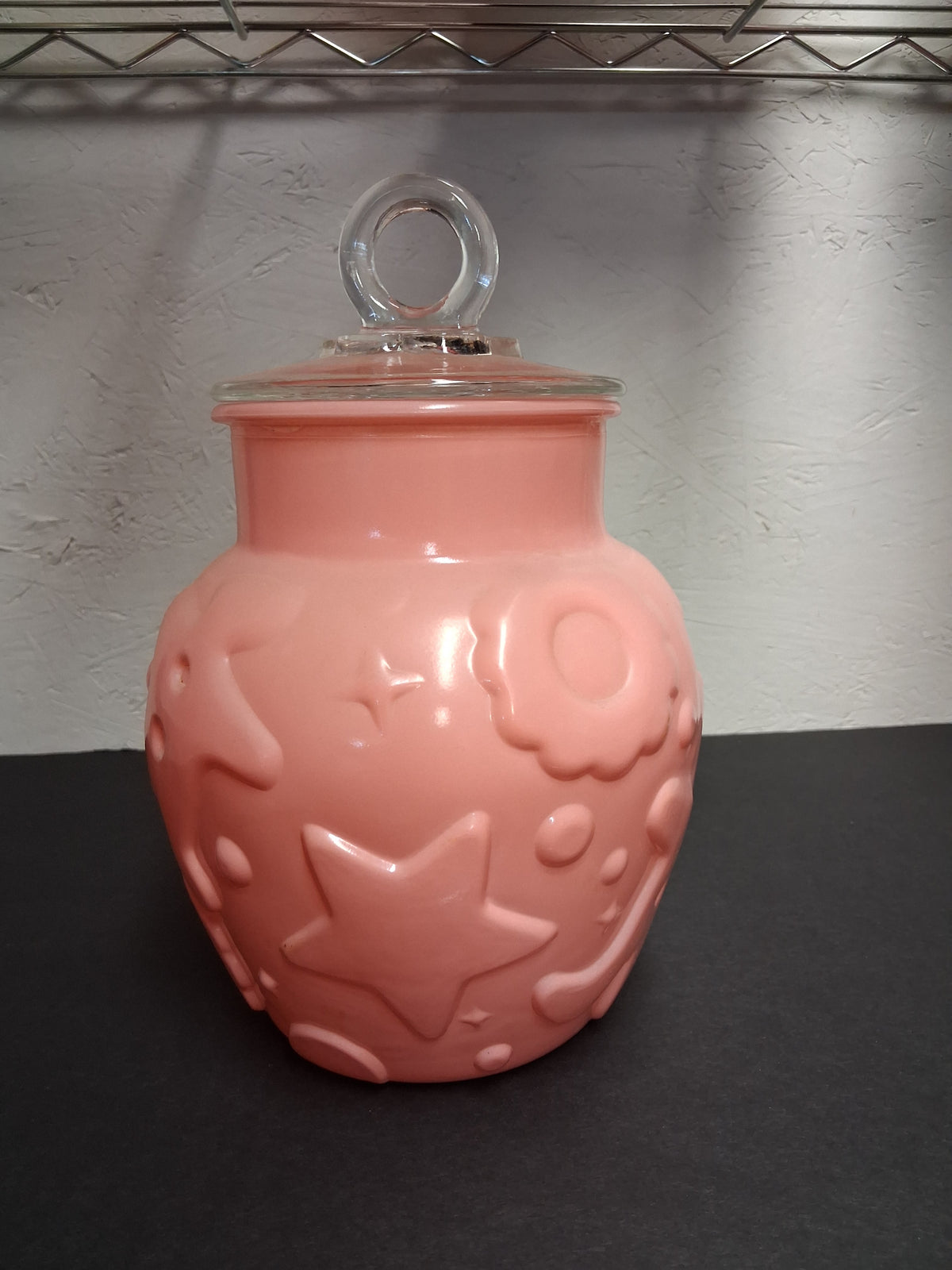 Vintage hazel-atlas pink cookie jar