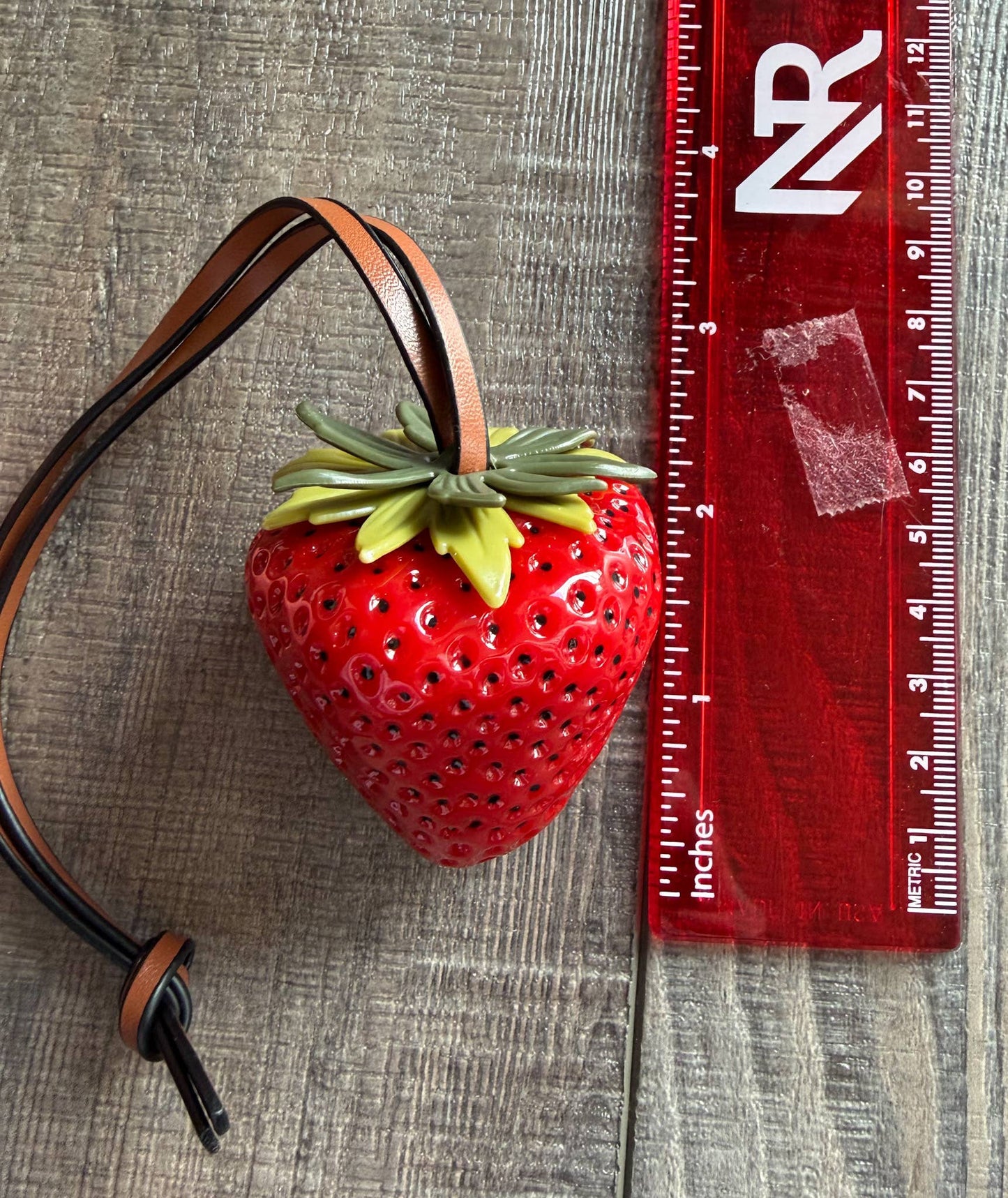 Glossy Strawberry Bag Charm