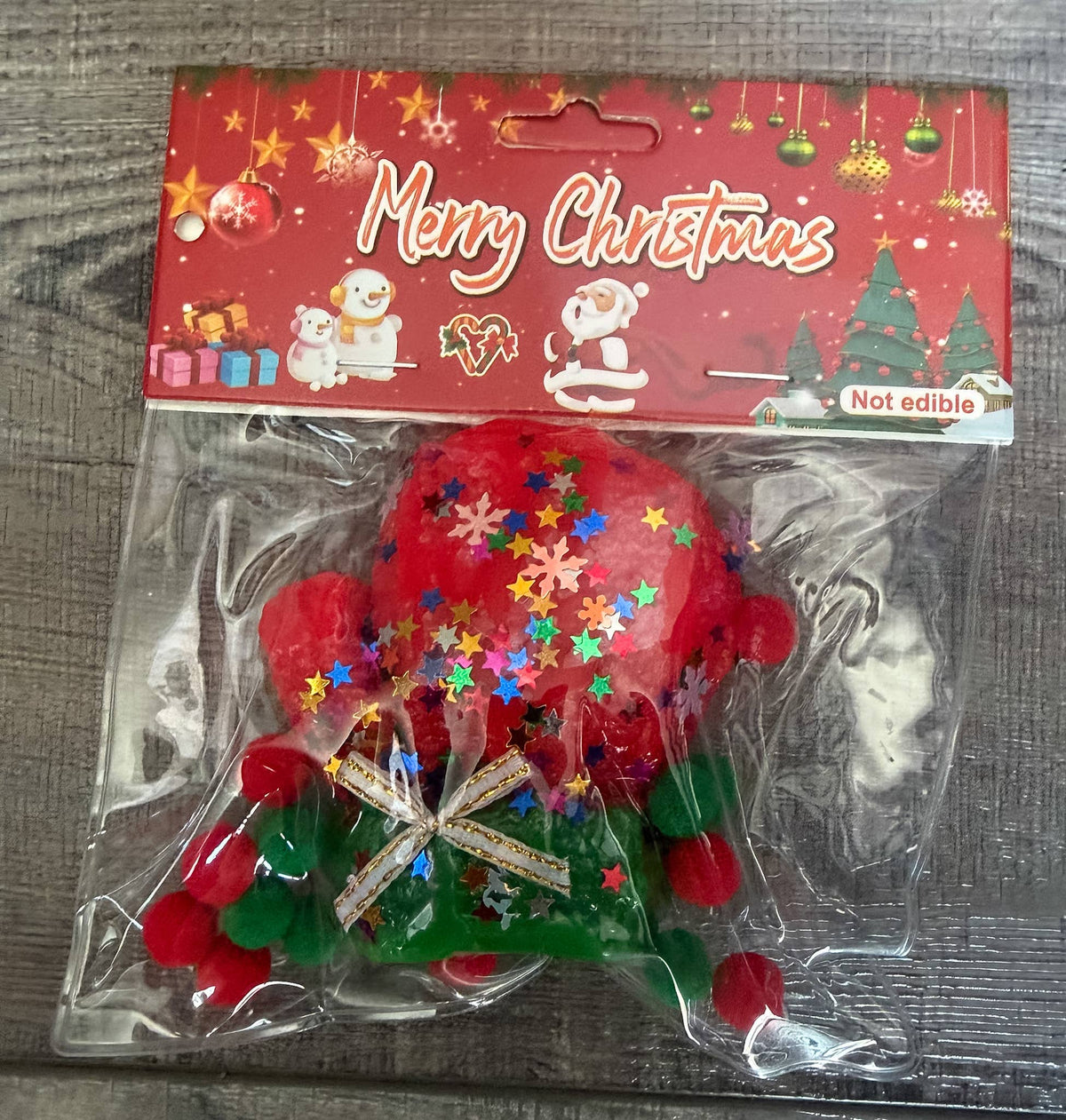 Christmas Sticky Style Squish Toy with Hang Tag