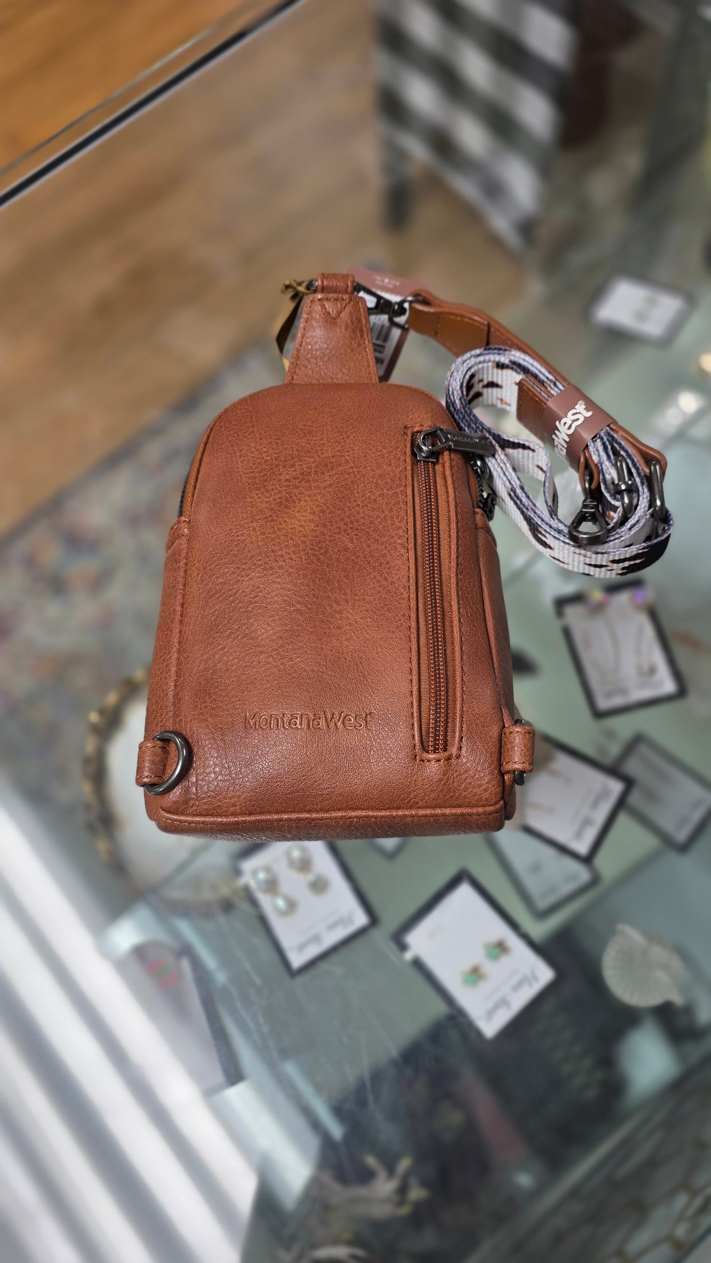 Wrangler Cow Print Crossbody Sling Chest Bag