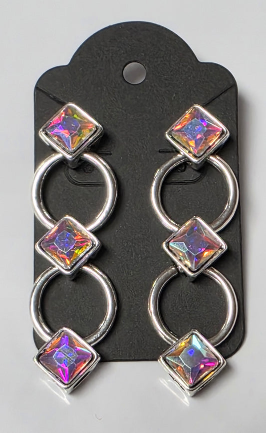 Bling & Circles Waterfall Earrings