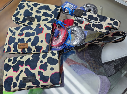 Wrangler Cow Print Soft Wallet / Wristlet / Crossbody