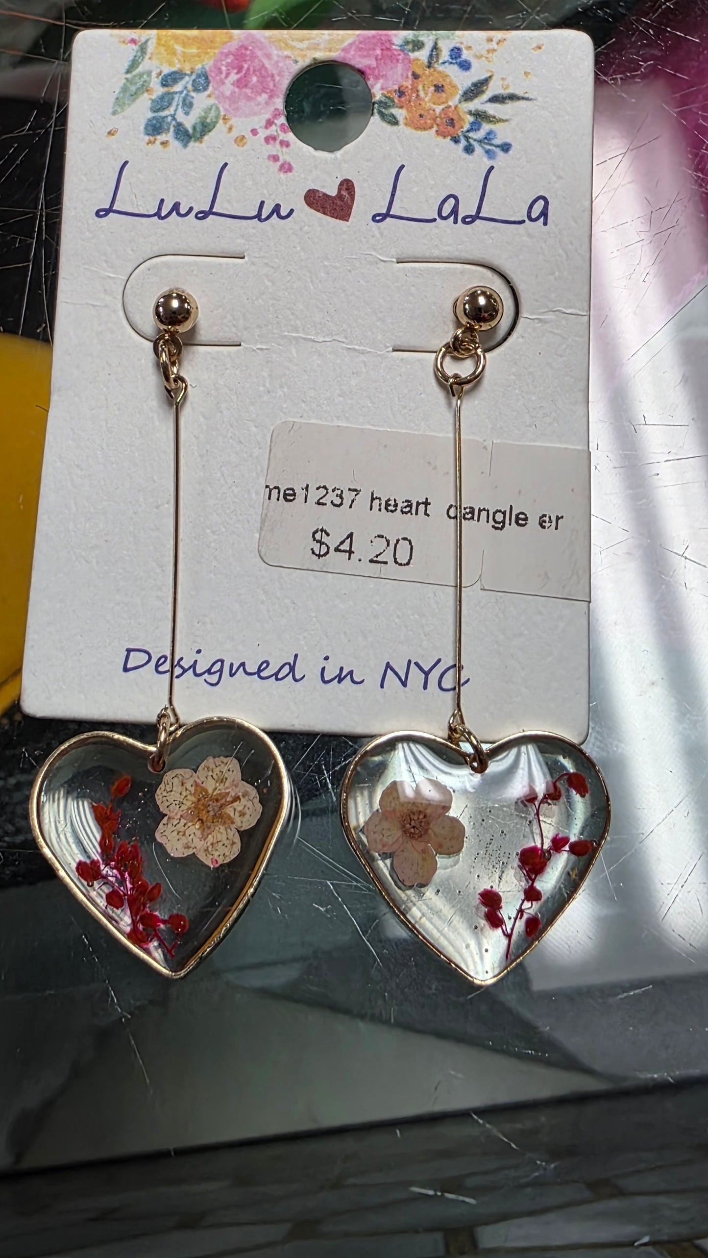 Dried Flower Resin Earrings