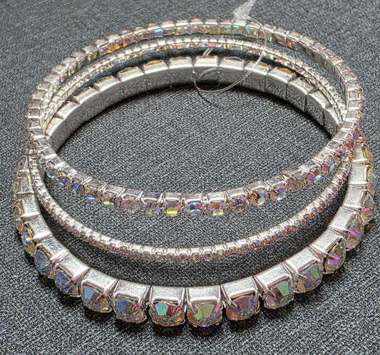 Rhinestone Bling Bangle Bracelet Set