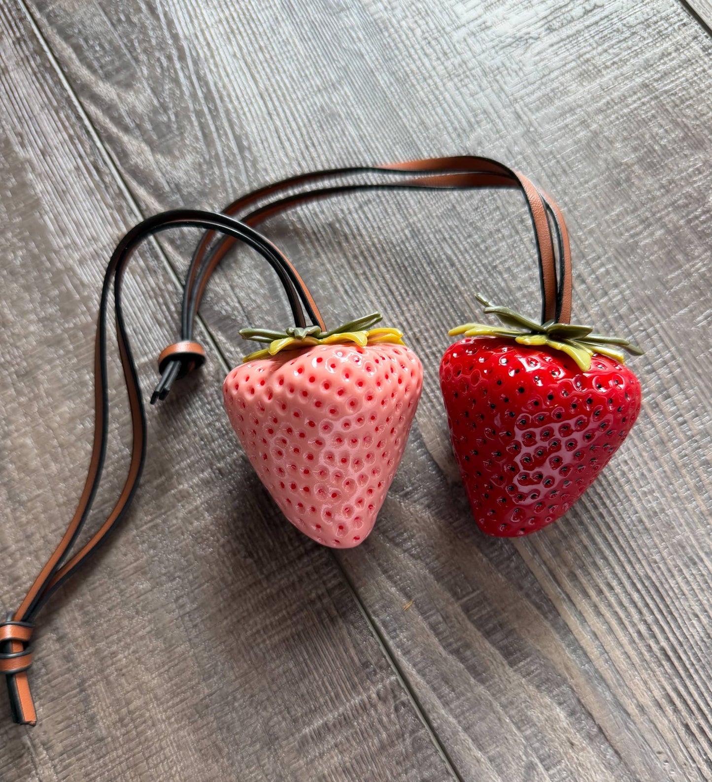 Glossy Strawberry Bag Charm