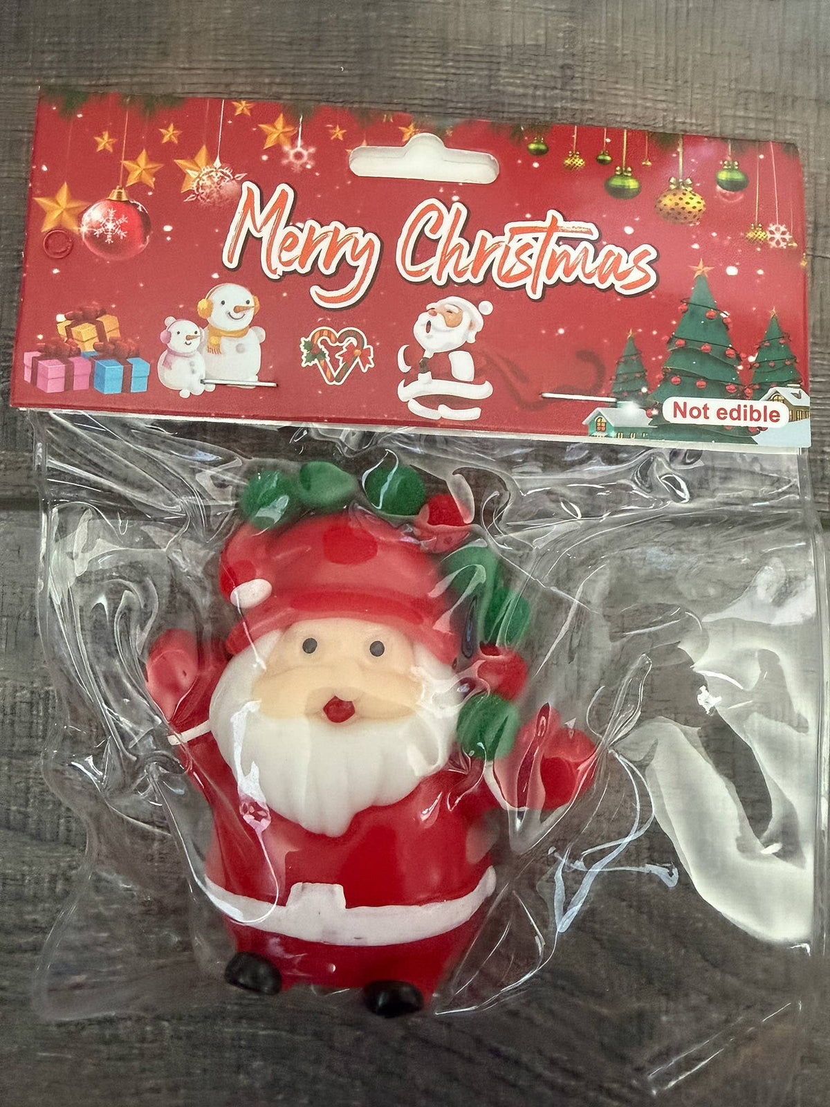 Christmas Sticky Style Squish Toy with Hang Tag