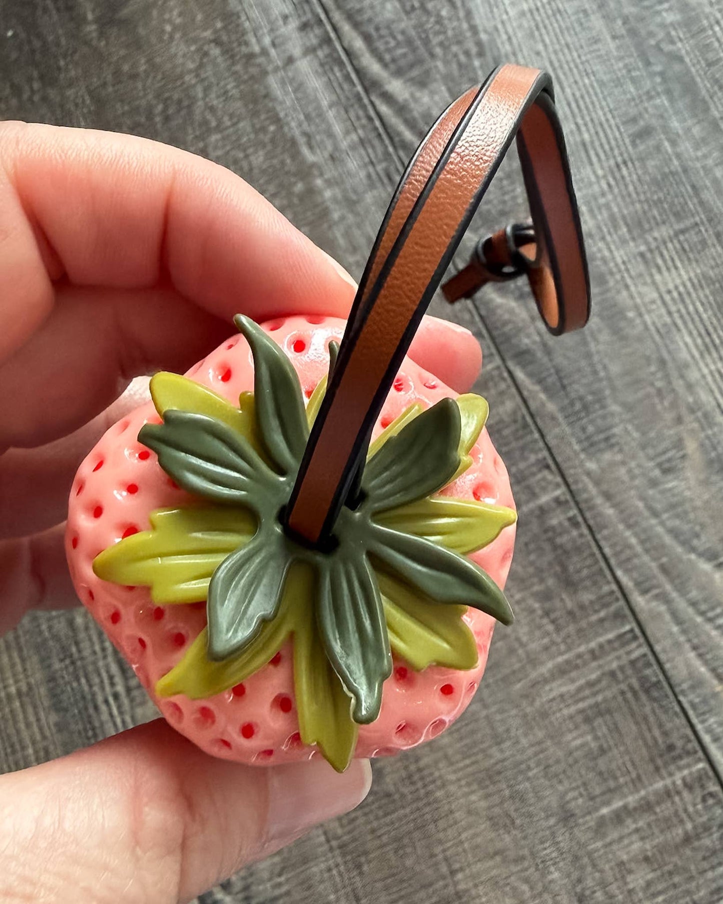 Glossy Strawberry Bag Charm