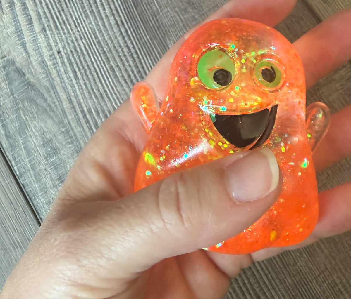 Squishy Squish Glitter Ghost Halloween Stress Toy