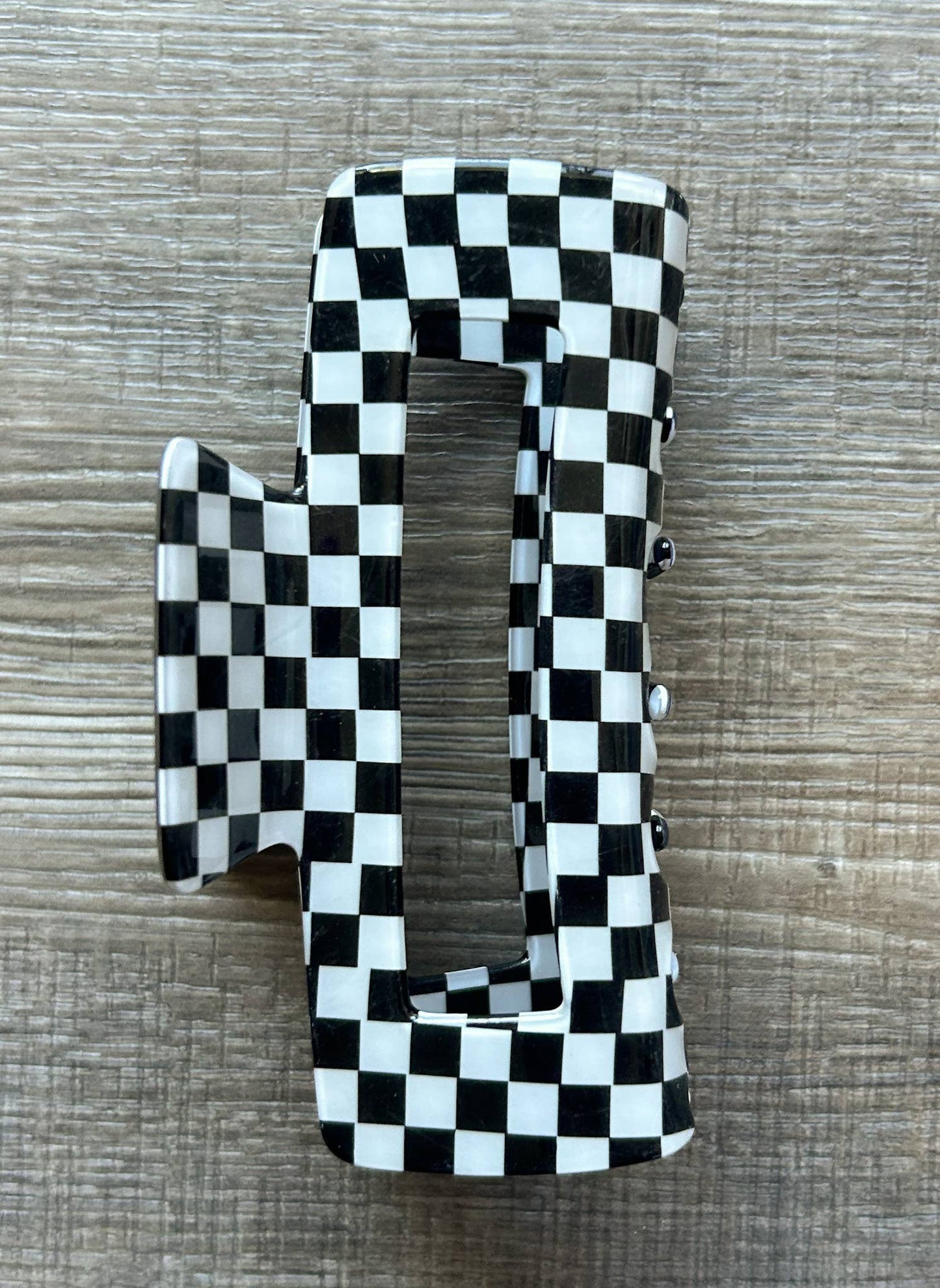 4 Inch Checkered Claw Clip
