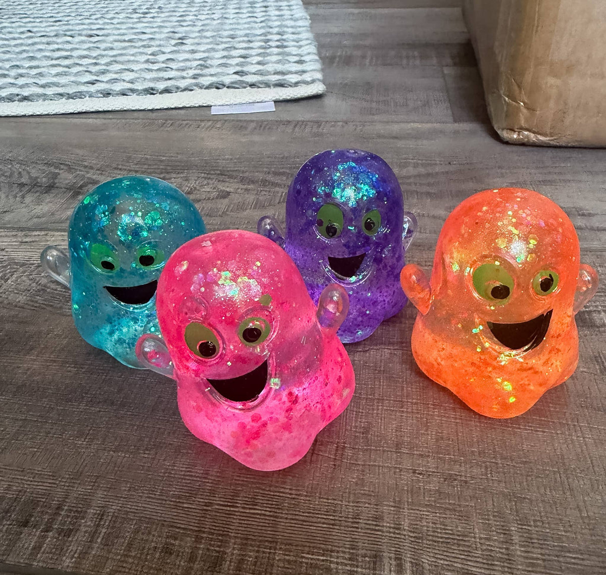 Squishy Squish Glitter Ghost Halloween Stress Toy